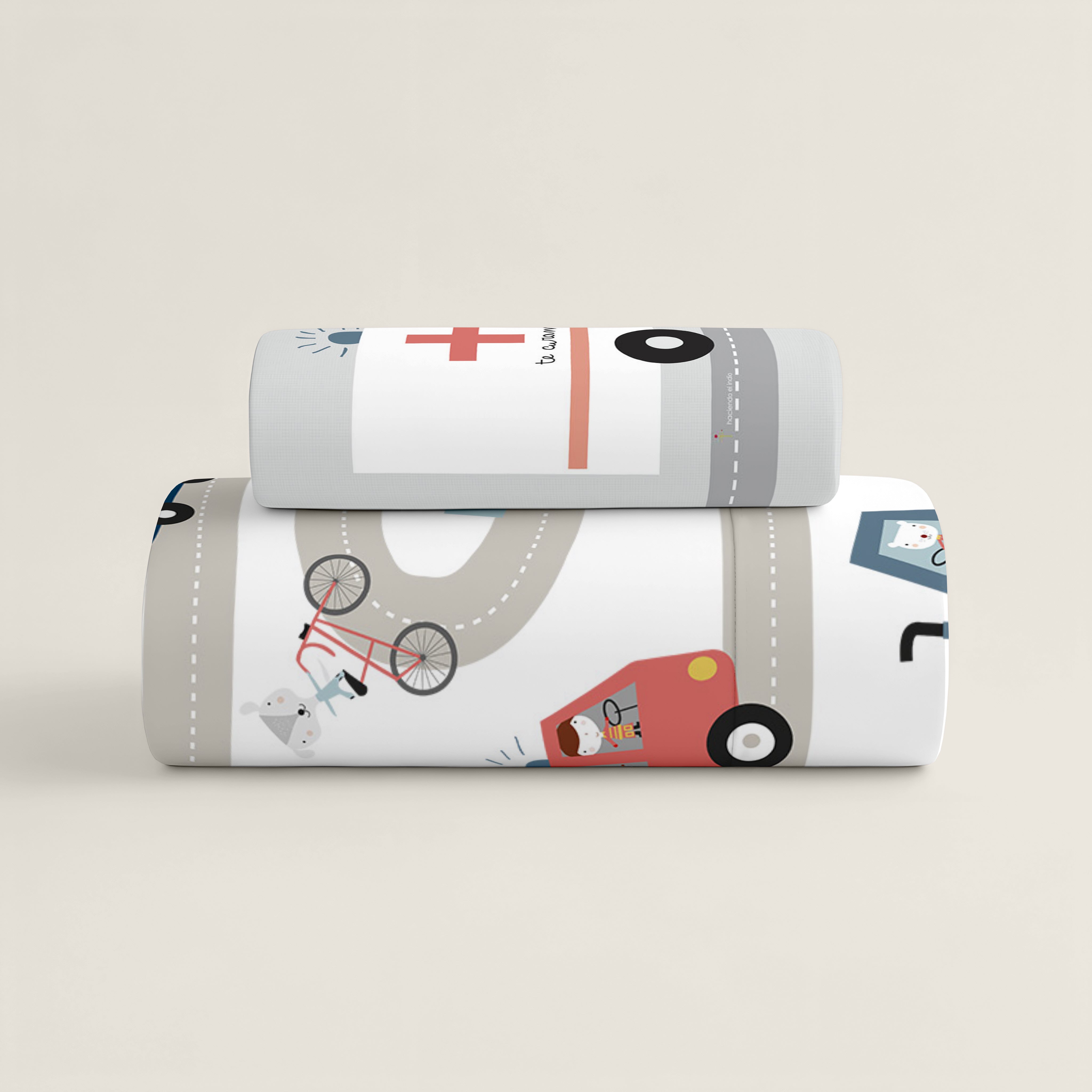 FUNDA NÓRDICA REVERSIBLE CUNA BEBÉ TRANSPORTES 100% ALGODÓN