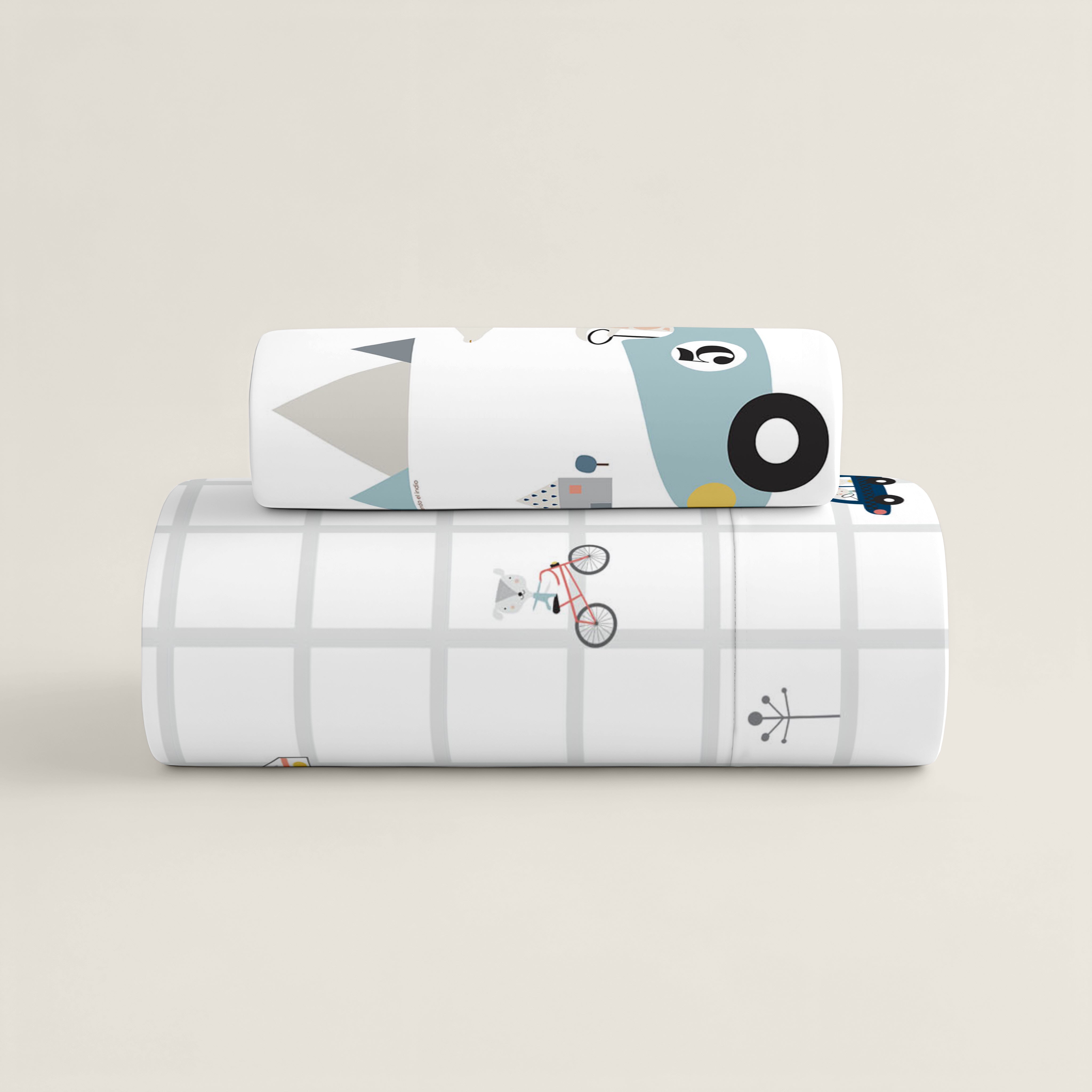 FUNDA NÓRDICA REVERSIBLE CUNA BEBÉ TRANSPORTES 100% ALGODÓN