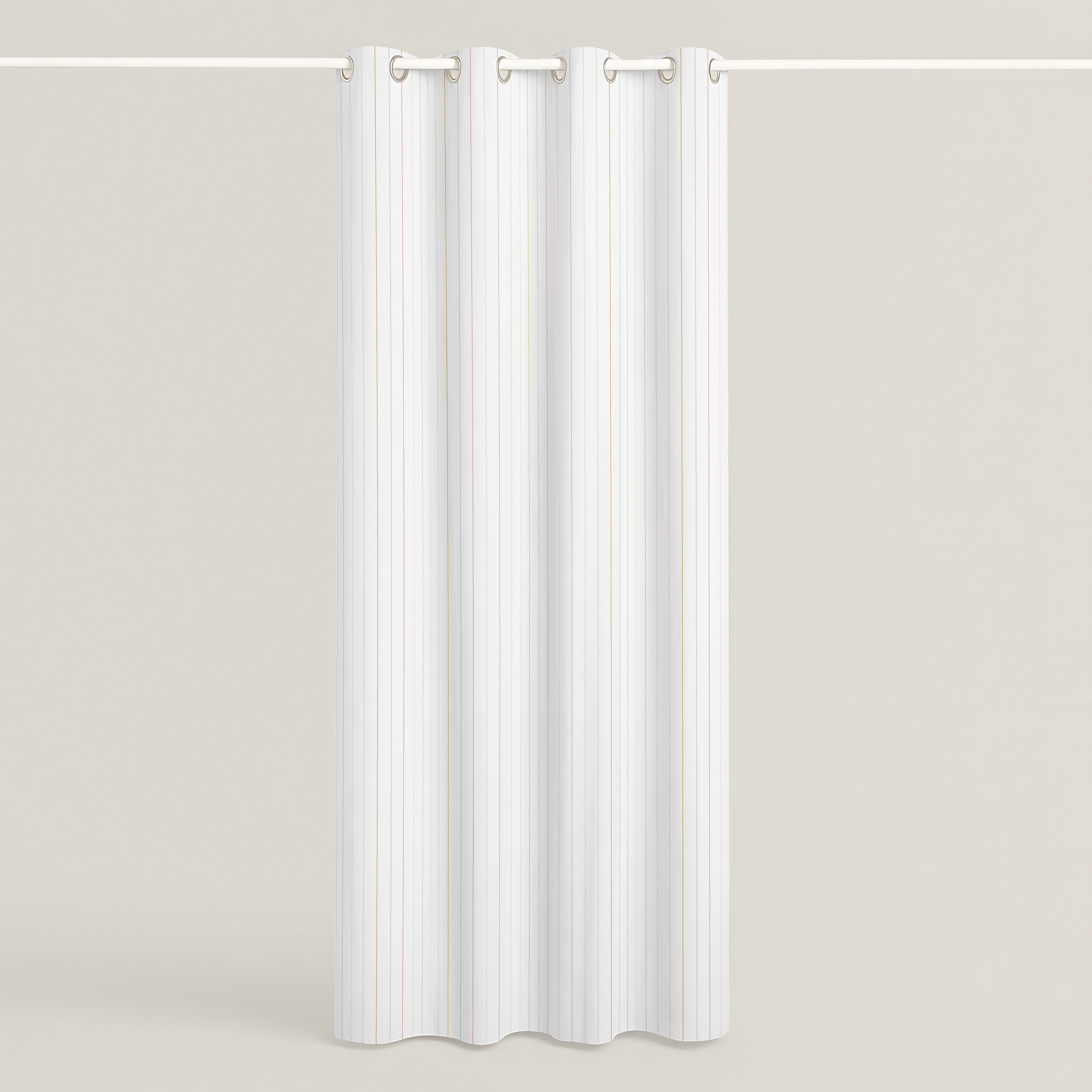 CORTINA INFANTIL RAYITAS COLORES 100% ALGODÓN