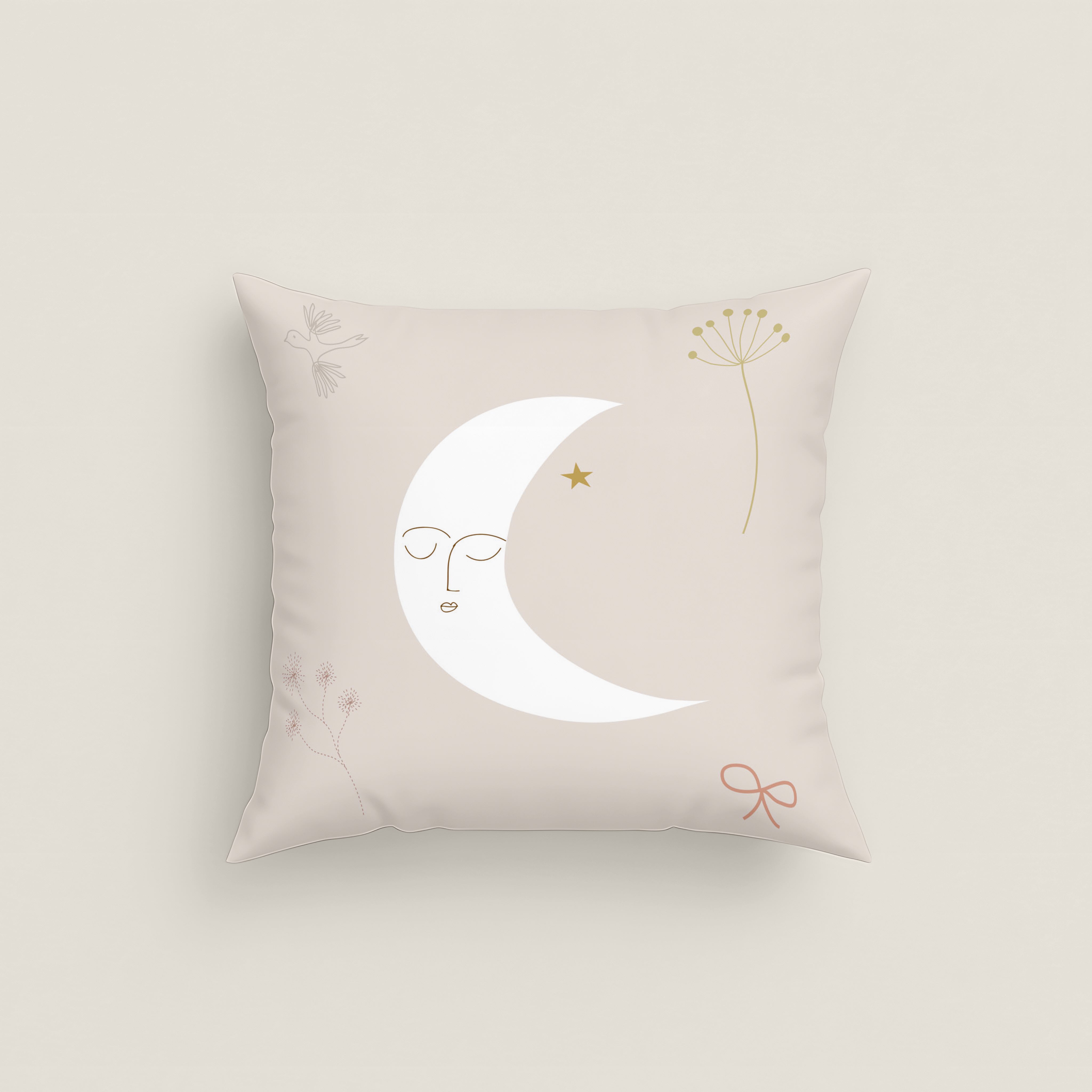 FUNDA DE COJÍN INFANTIL ESTAMPADO FLOWER CHAOS 100% ALGODÓN