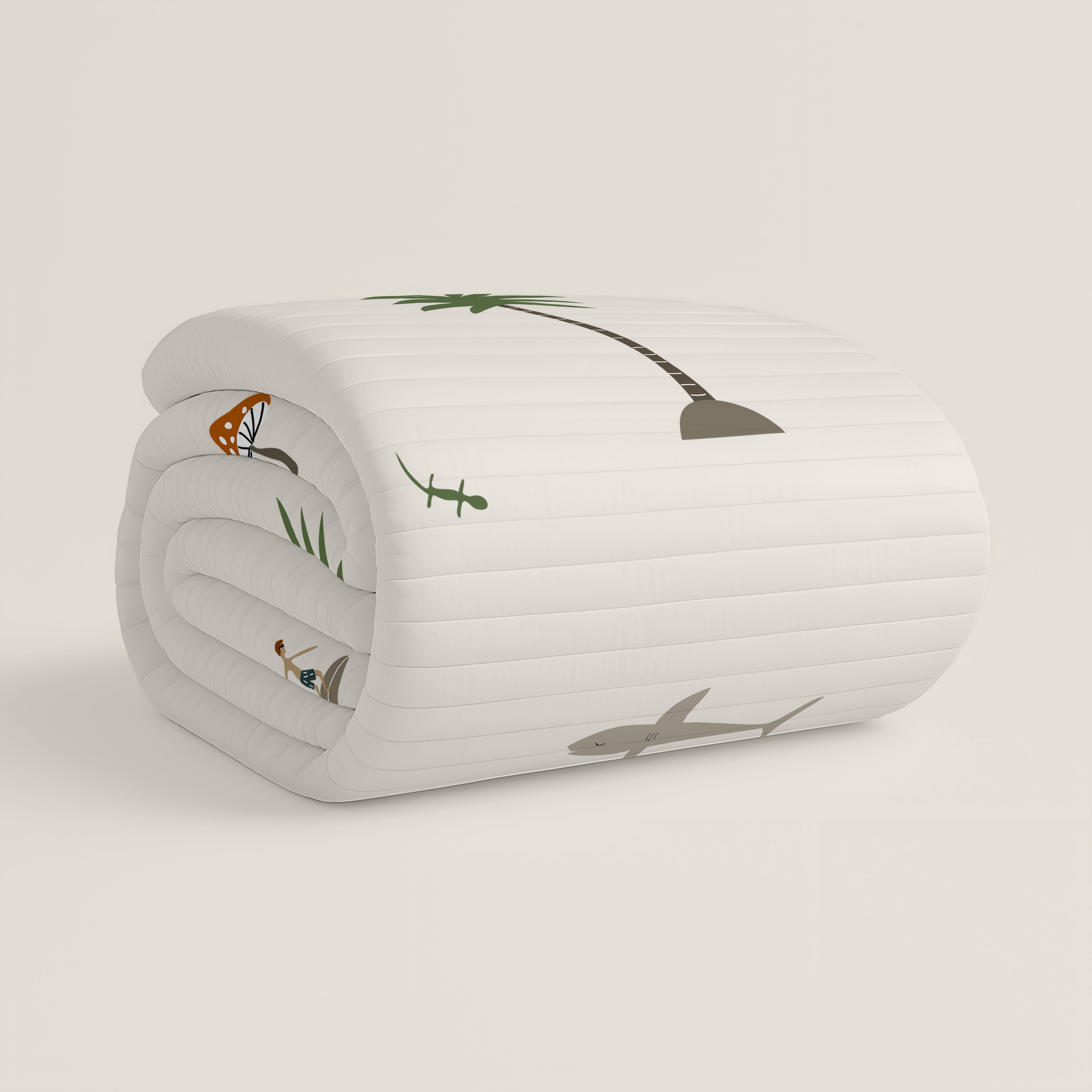 COLCHA BOUTI REVERSIBLE ESTAMPADA GOODVIBES 100% ALGODÓN