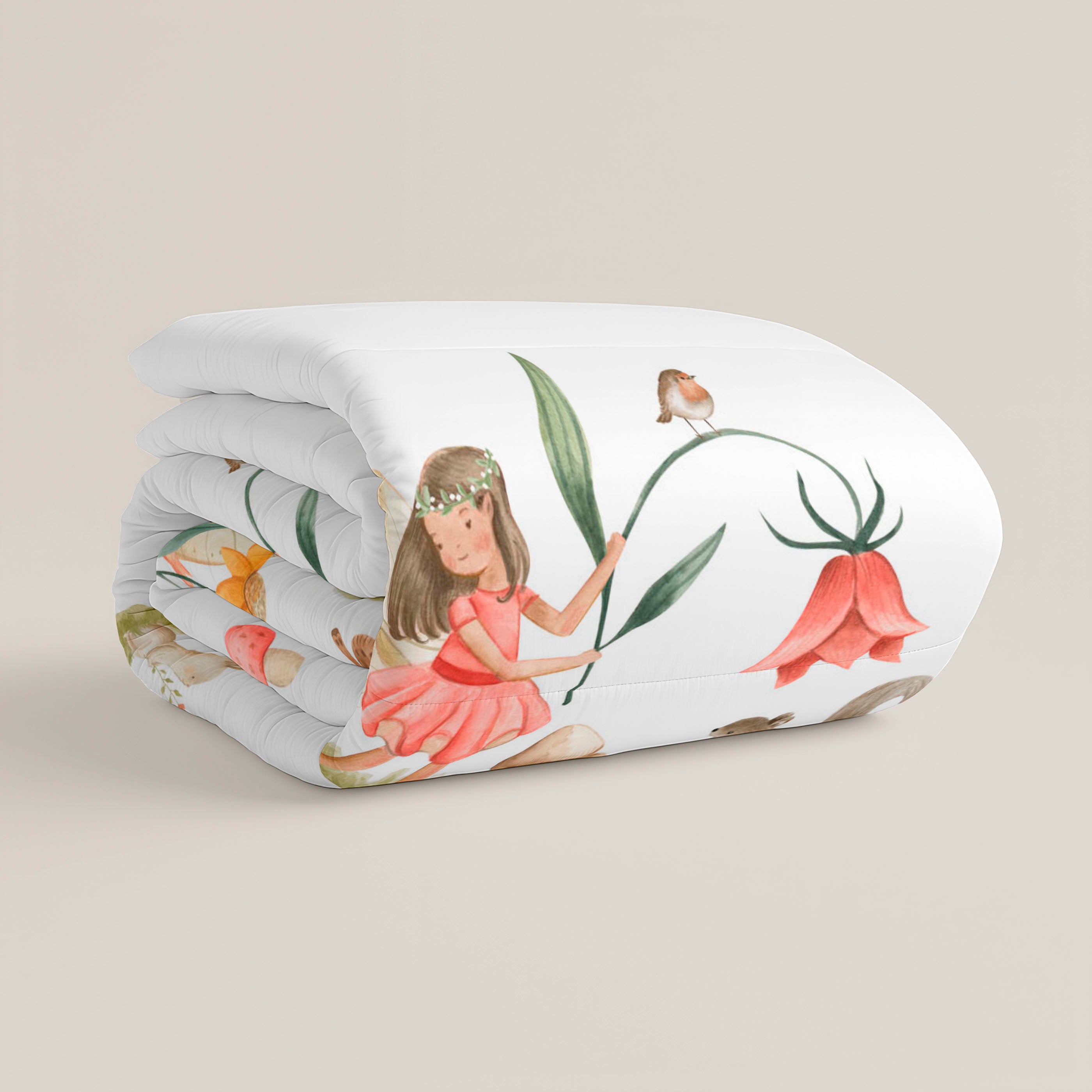 EDREDÓN NÓRDICO ESTAMPADO INFANTIL FLORA
