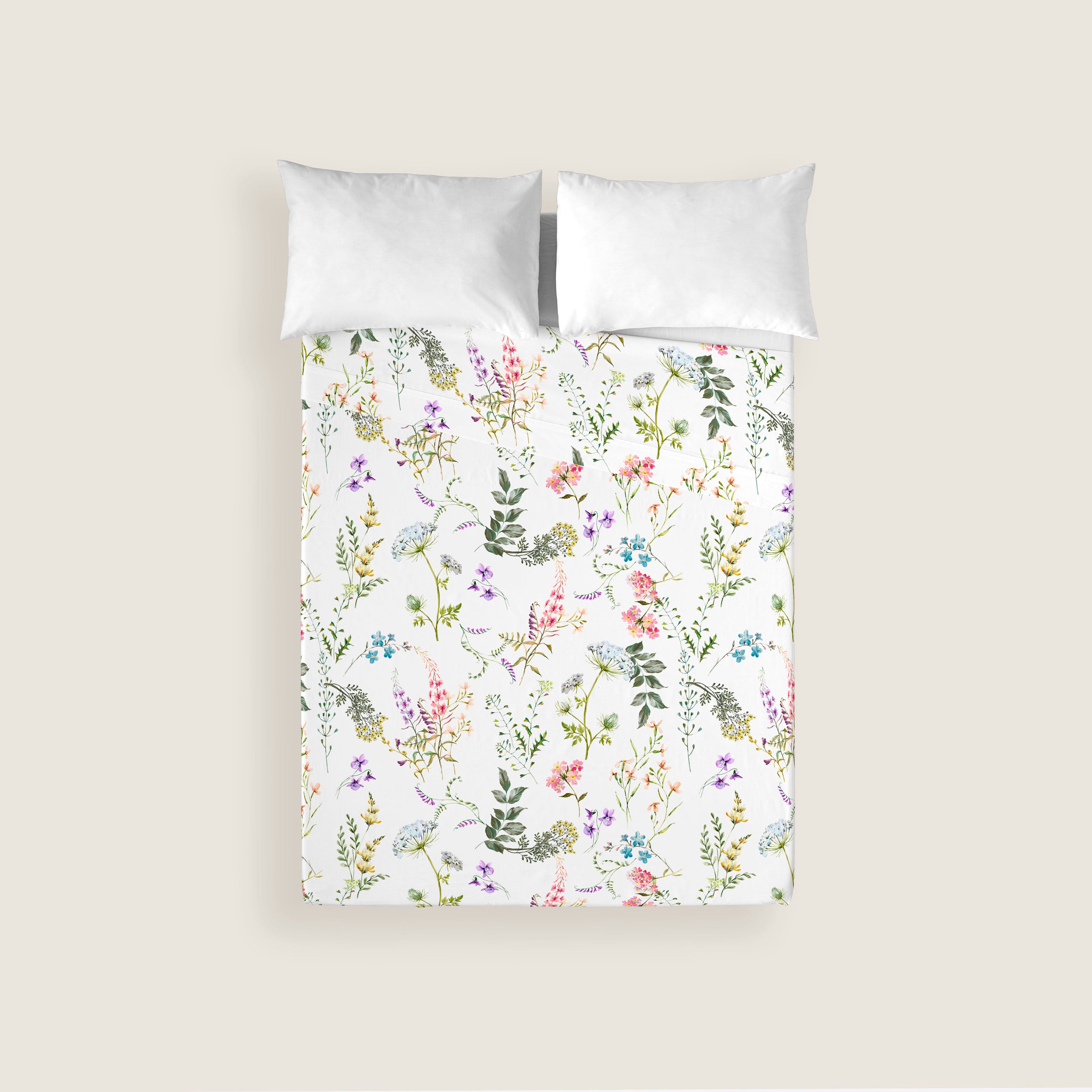 JUEGO SÁBANAS ESTAMPADAS MAEVA 100% ALGODÓN