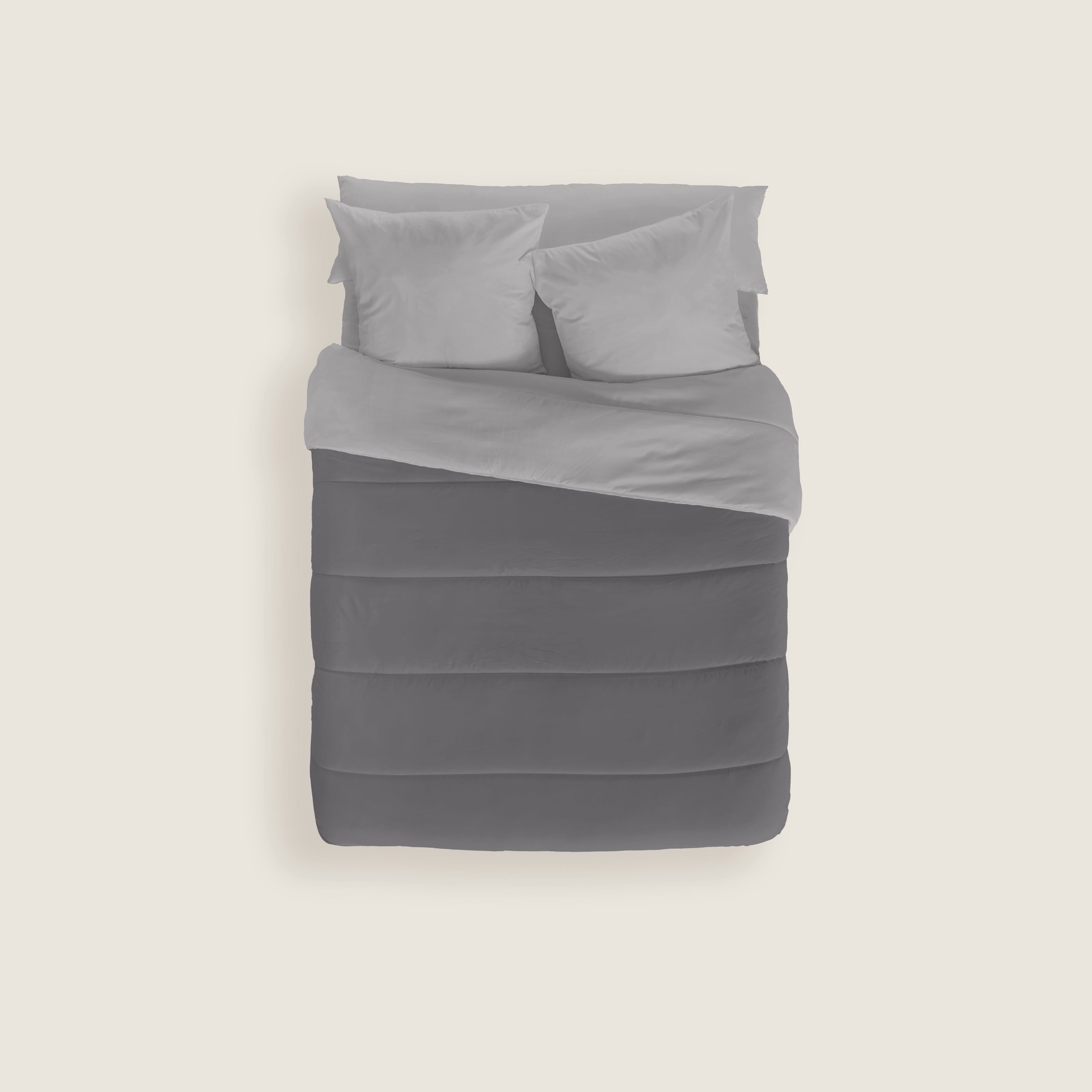 EDREDÓN NÓRDICO BICOLOR GRIS/GRIS CLARO