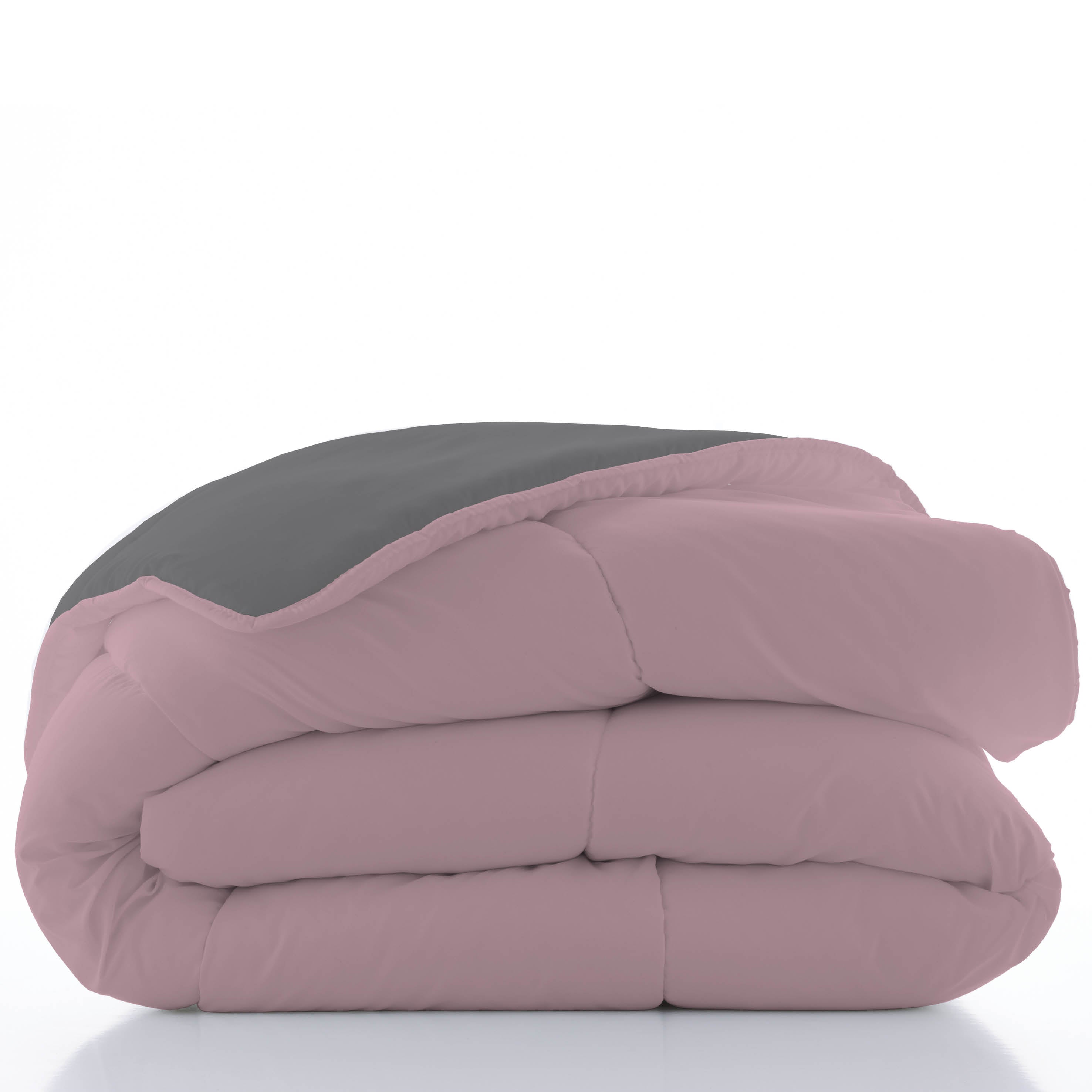 EDREDÓN NÓRDICO BICOLOR ROSA VIEJO/GRIS L.807