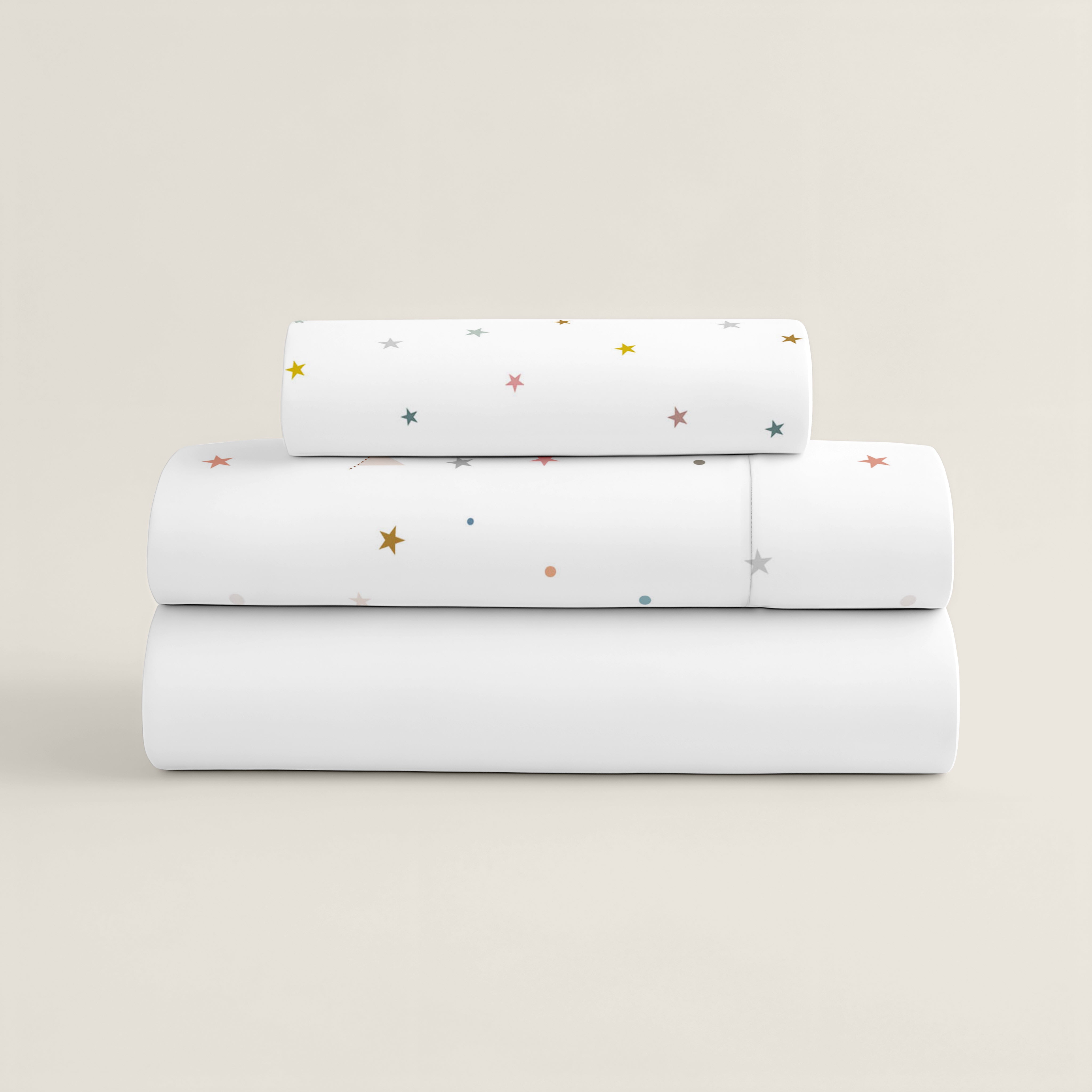 JUEGO DE SÁBANAS CUNA BEBÉ FIESTA B 100% ALGODÓN