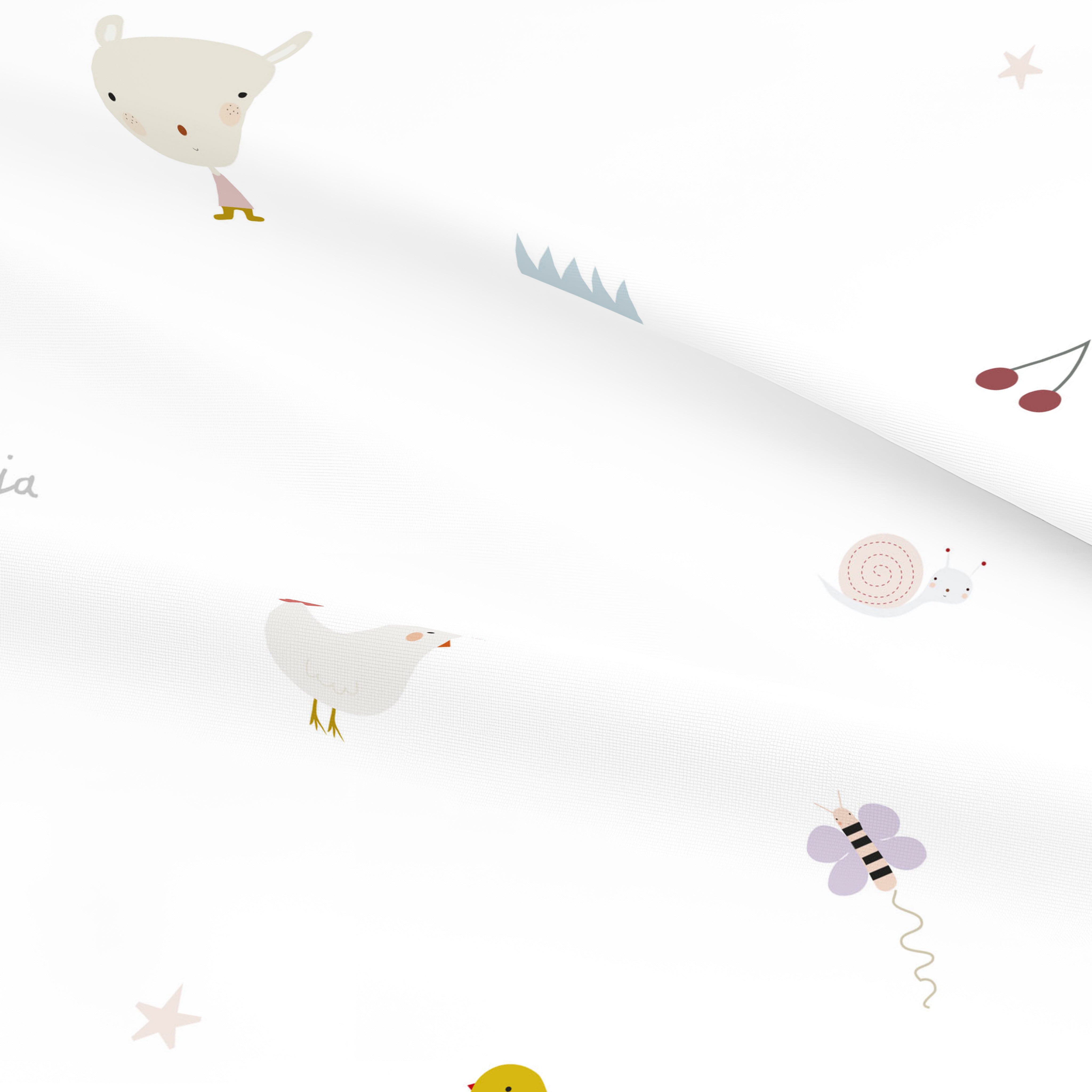 JUEGO DE SÁBANAS CUNA BEBÉ GRANJA B 100% ALGODÓN