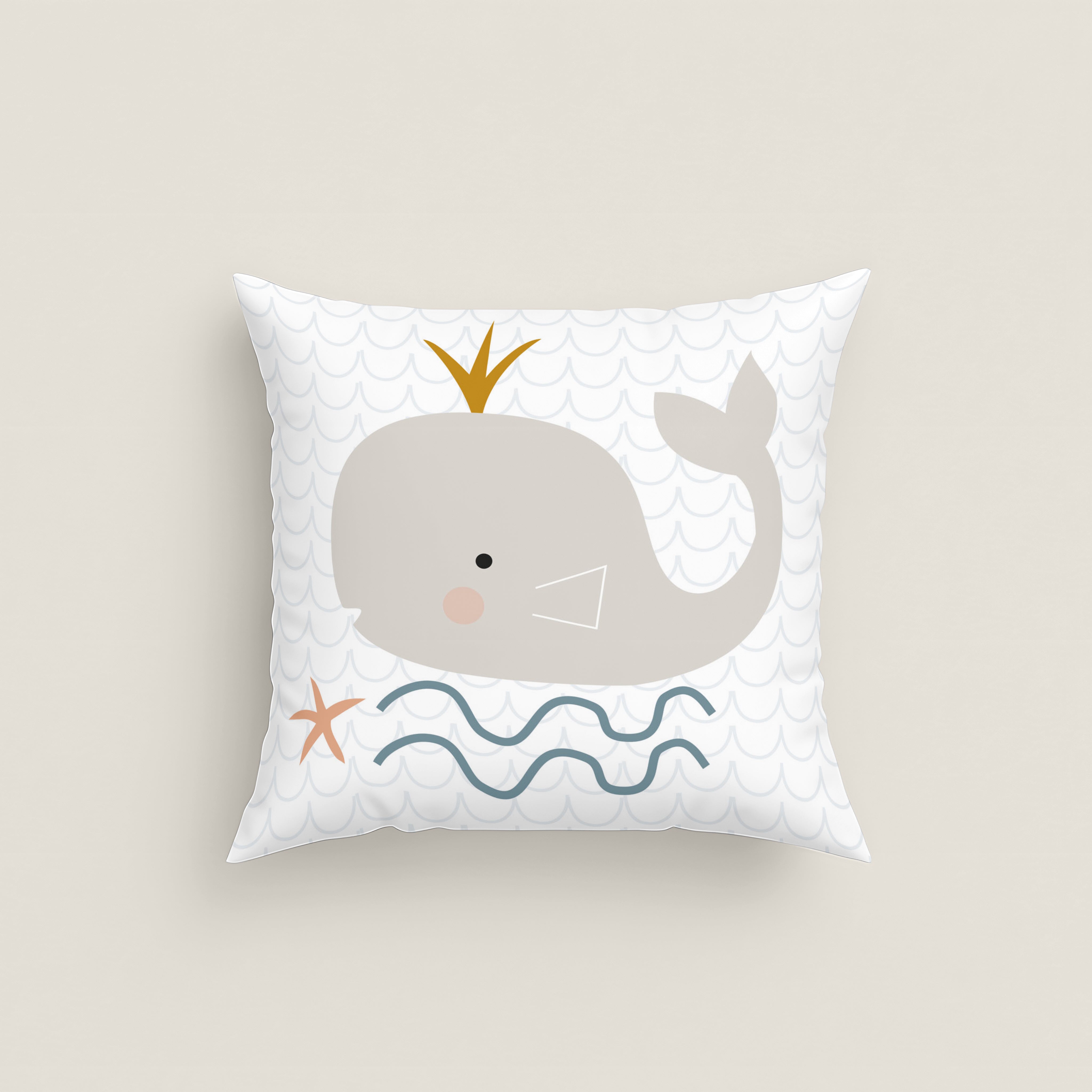 FUNDA DE COJÍN INFANTIL ESTAMPADO AVENTURA PIRATA 100% ALGODÓN