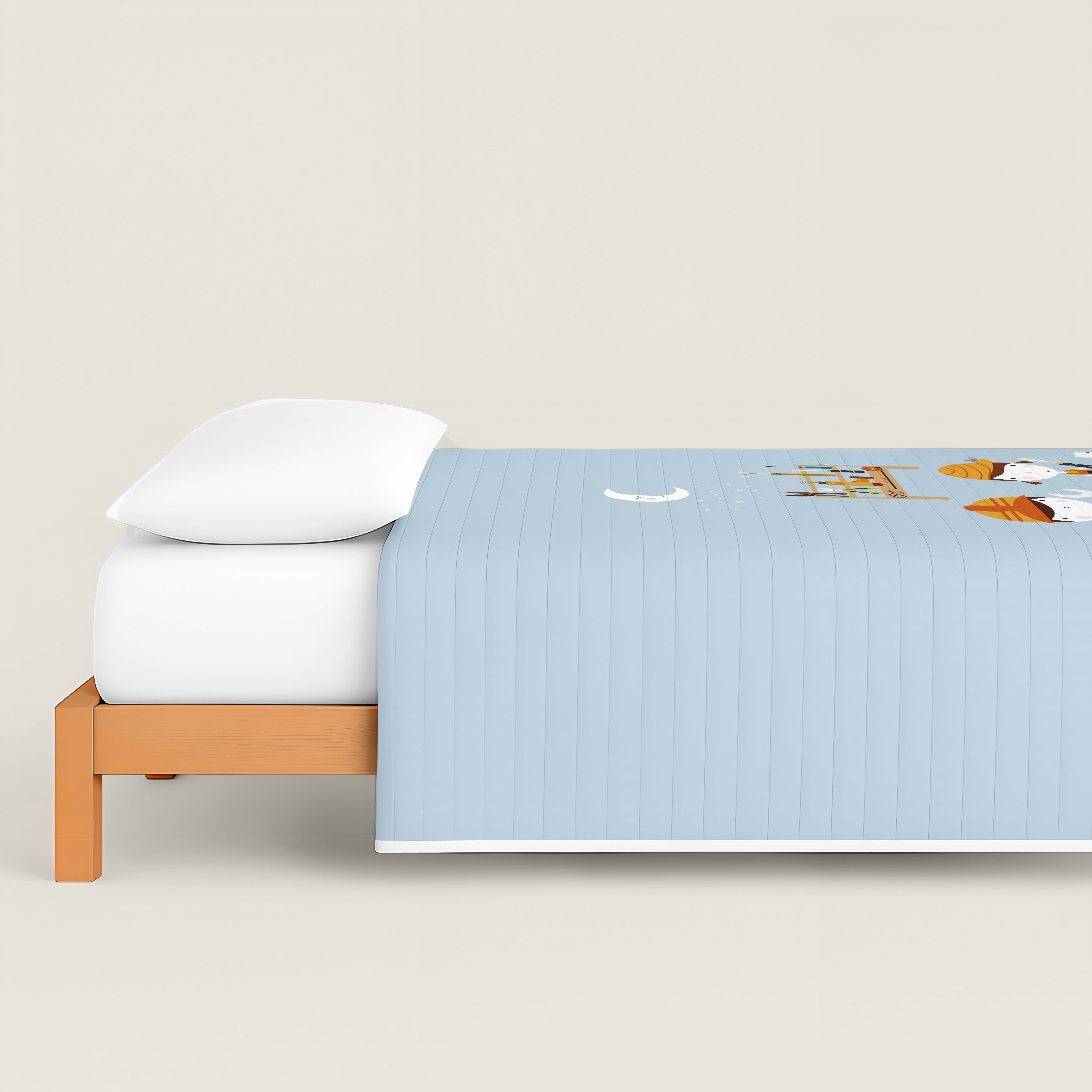 COLCHA BOUTI REVERSIBLE ESTAMPADA INFANTIL HERRAMIENTAS 100% ALGODÓN