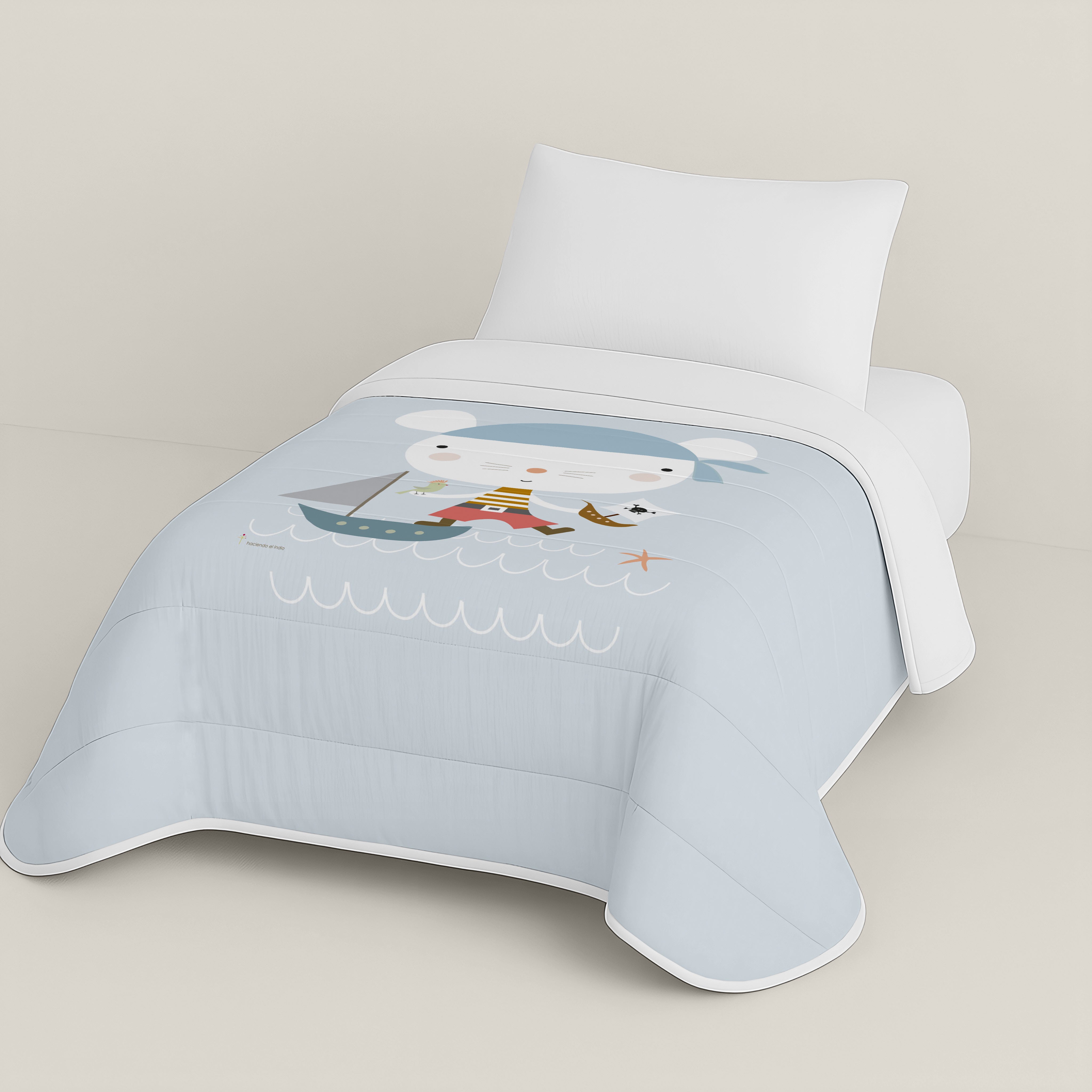 EDREDÓN NÓRDICO ESTAMPADO INFANTIL AVENTURA PIRATA