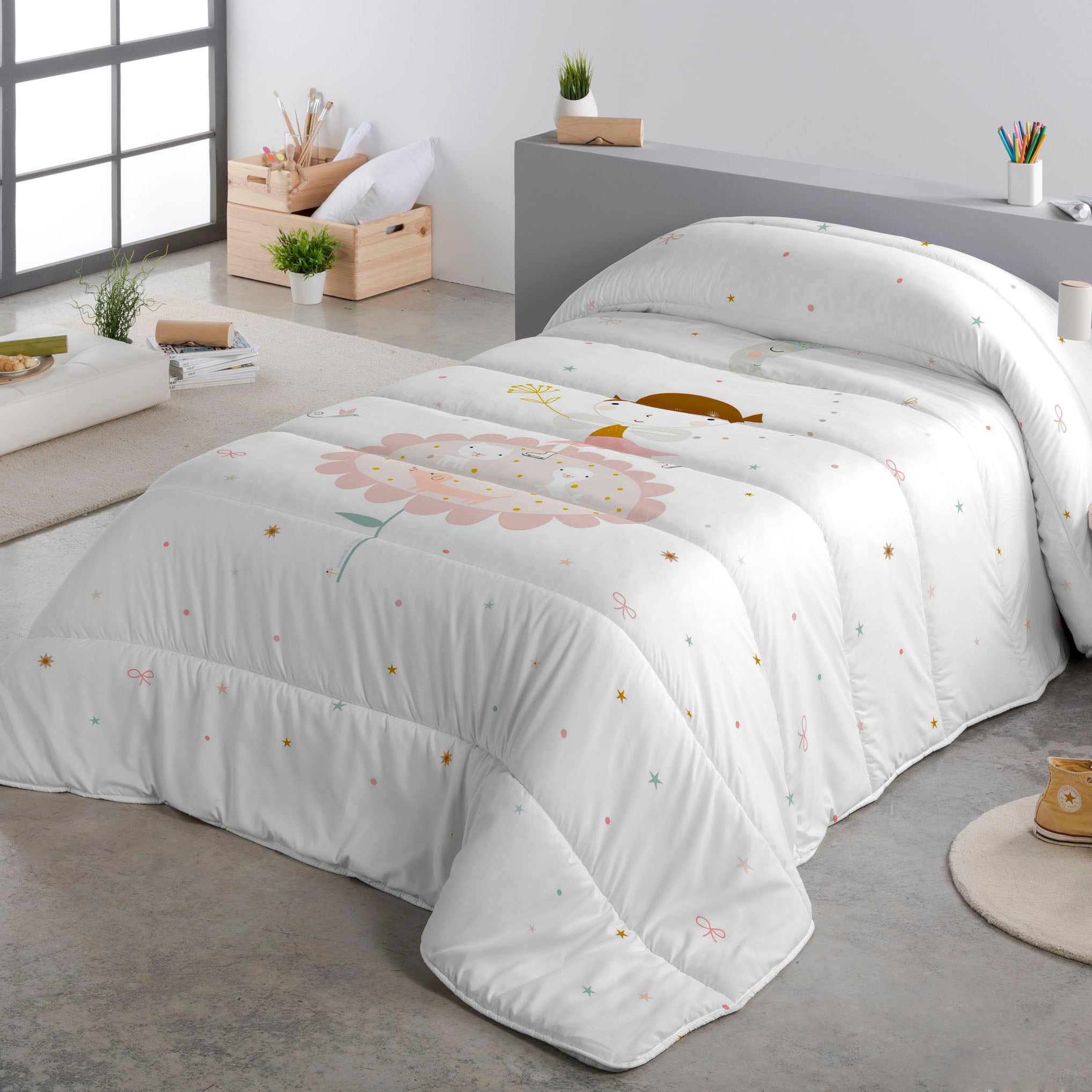 EDREDÓN NÓRDICO ESTAMPADO INFANTIL PATINADORA