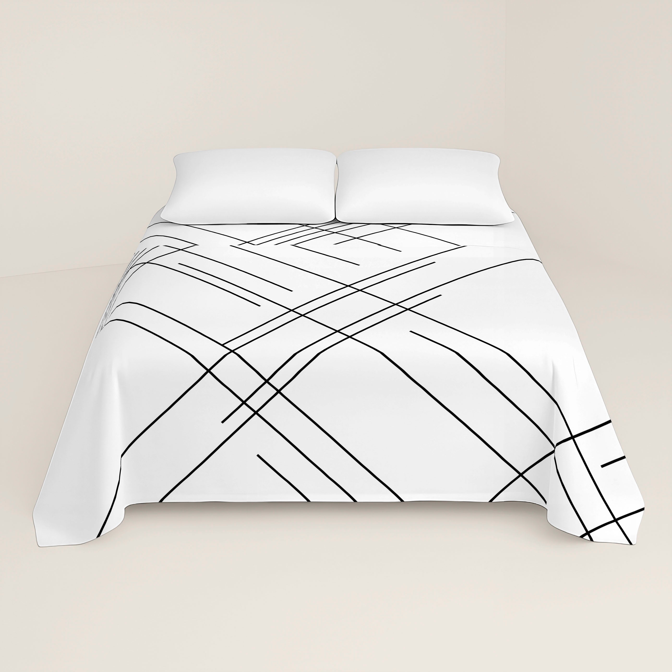 JUEGO SÁBANAS ESTAMPADAS LINE 100% ALGODÓN