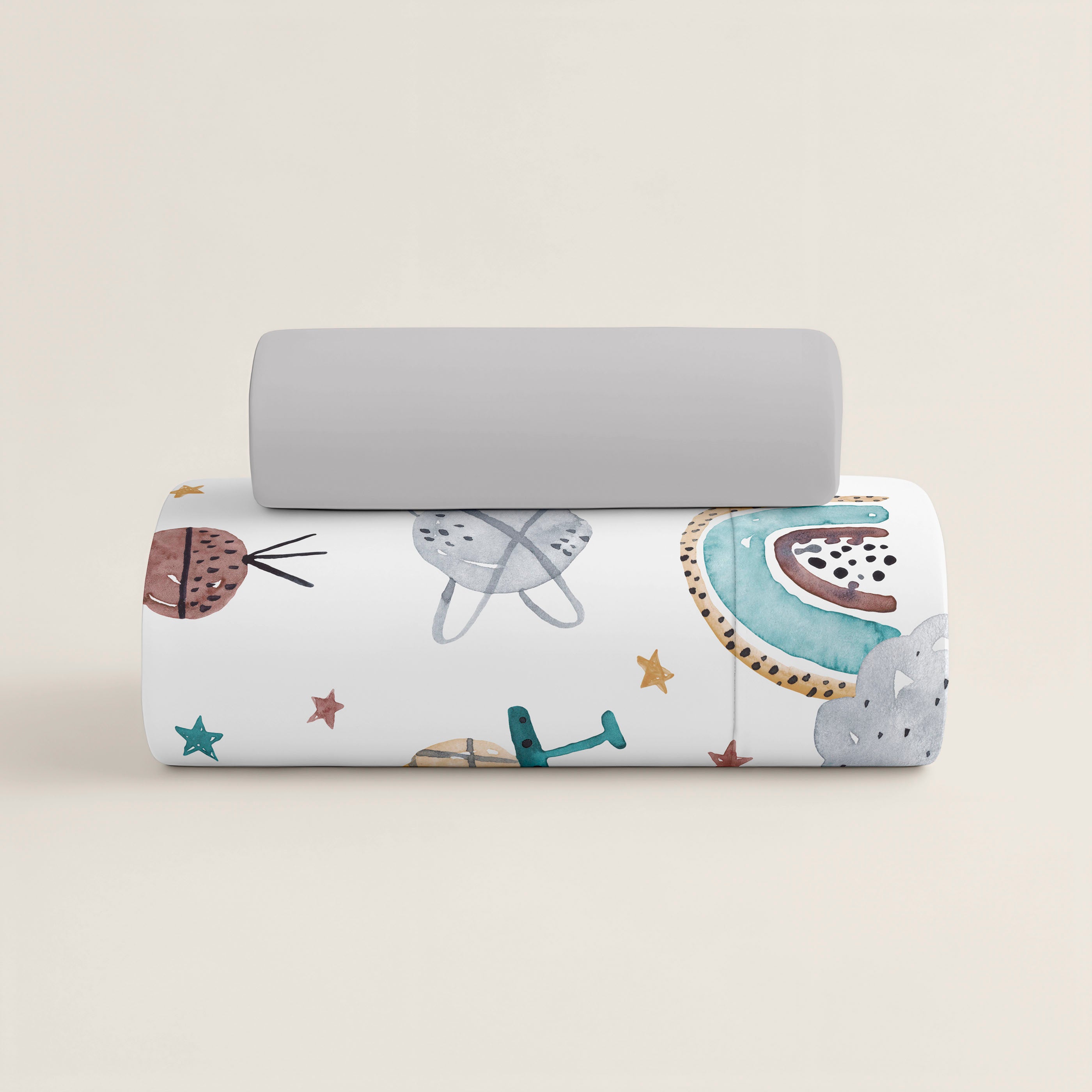 FUNDA NÓRDICA ESTAMPADA INFANTIL ROCKET 100% ALGODÓN