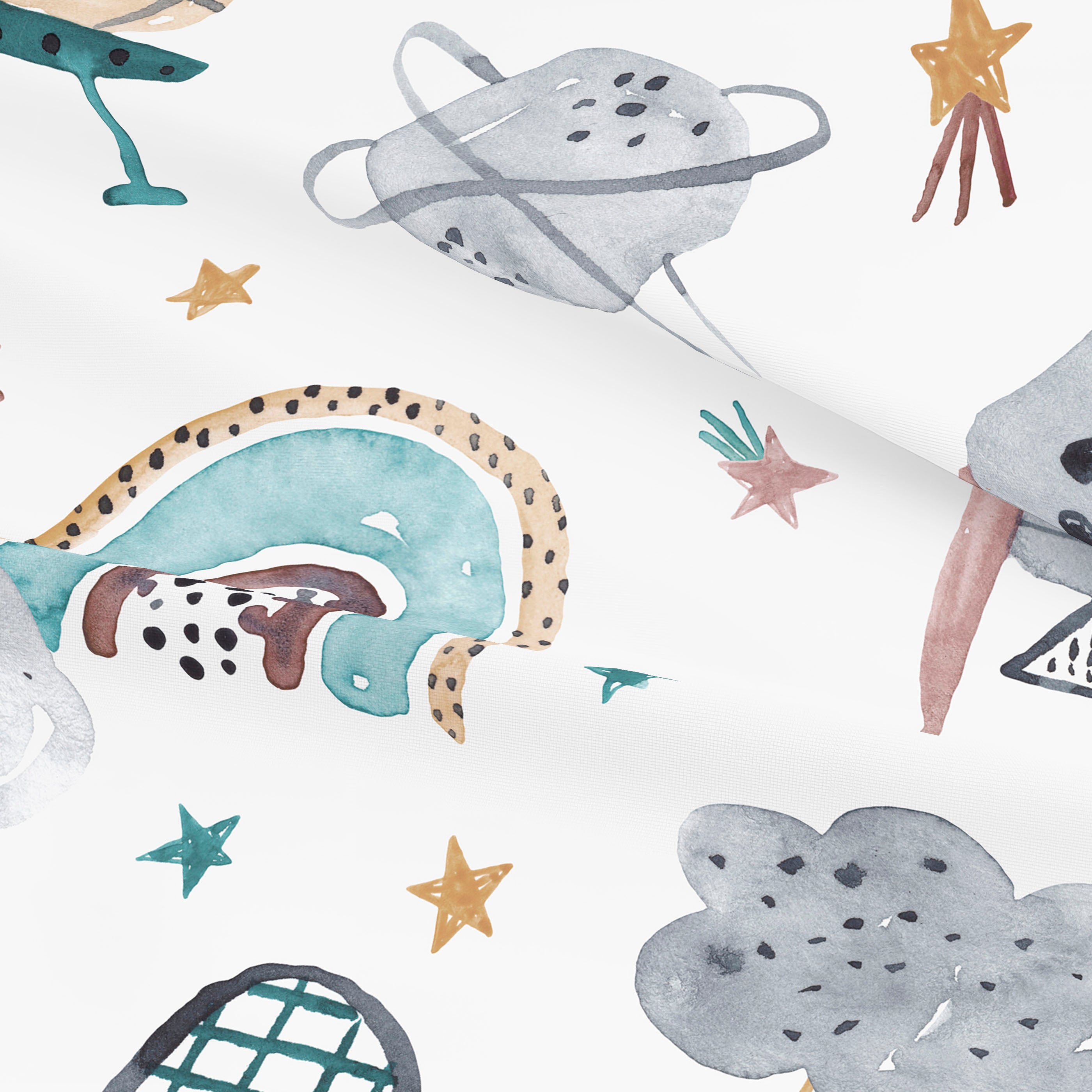 FUNDA NÓRDICA ESTAMPADA INFANTIL ROCKET 100% ALGODÓN