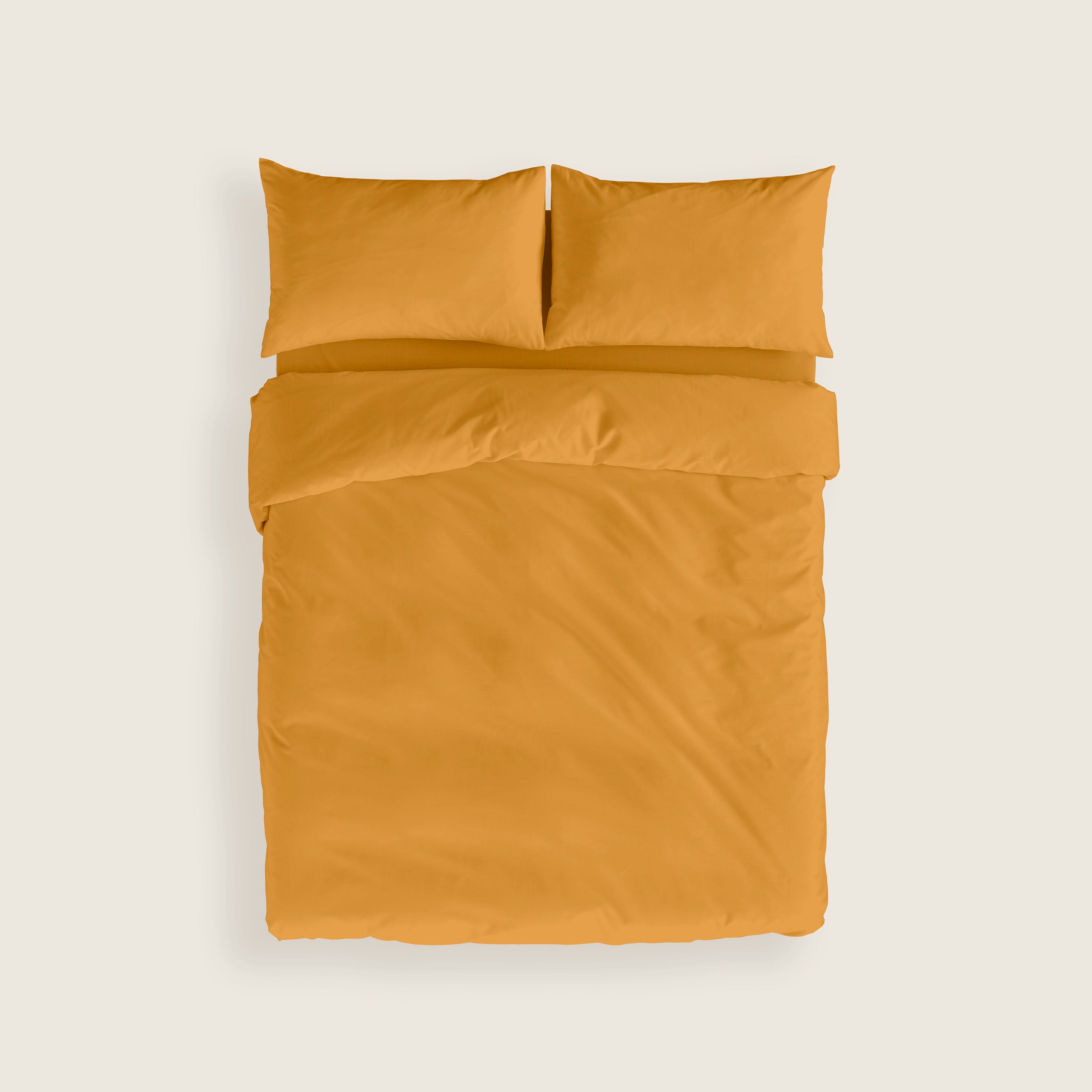 FUNDA NÓRDICA LISA OCRE 131 100% ALGODÓN