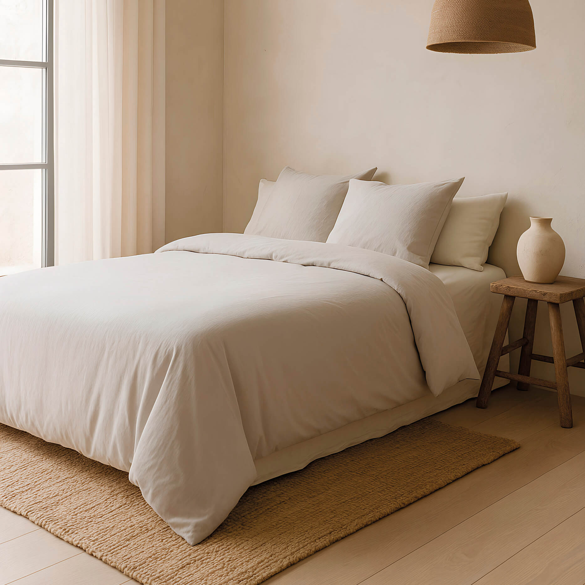 COPRIPIUMINO LISCIO FTR6 BEIGE 100% COTONE