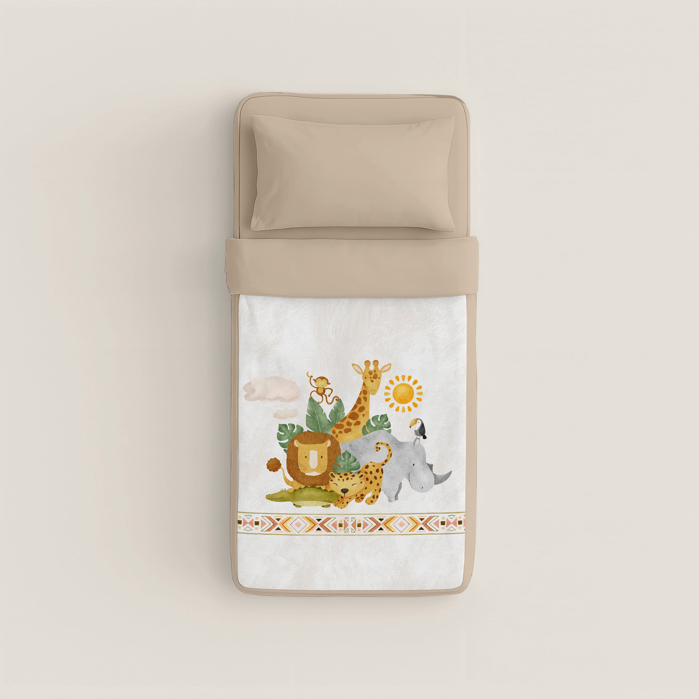 SACO NÓRDICO INFANTIL SAFARI 100% ALGODÓN
