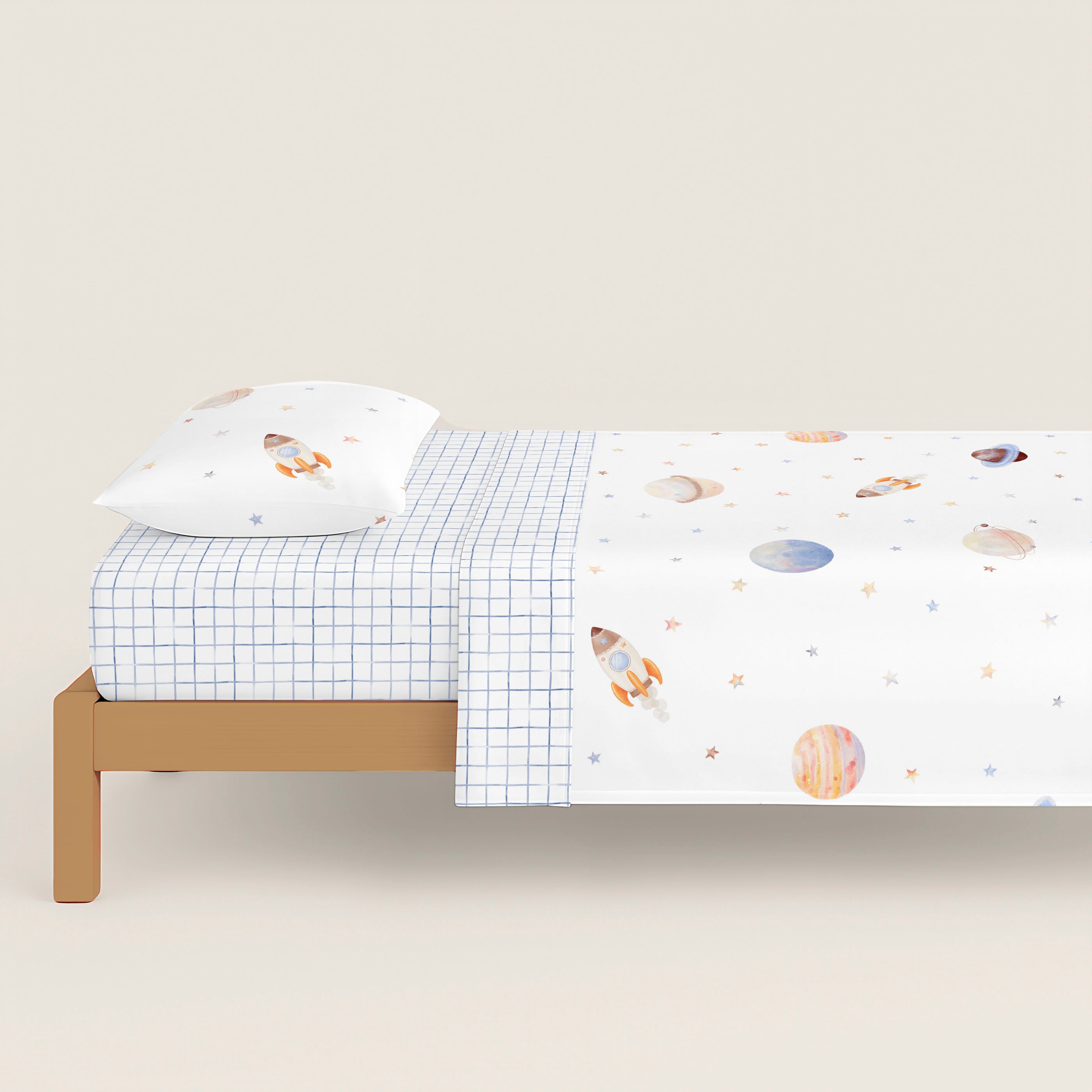 FUNDA NÓRDICA REVERSIBLE ESTAMPADA INFANTIL ASTRO 100% ALGODÓN