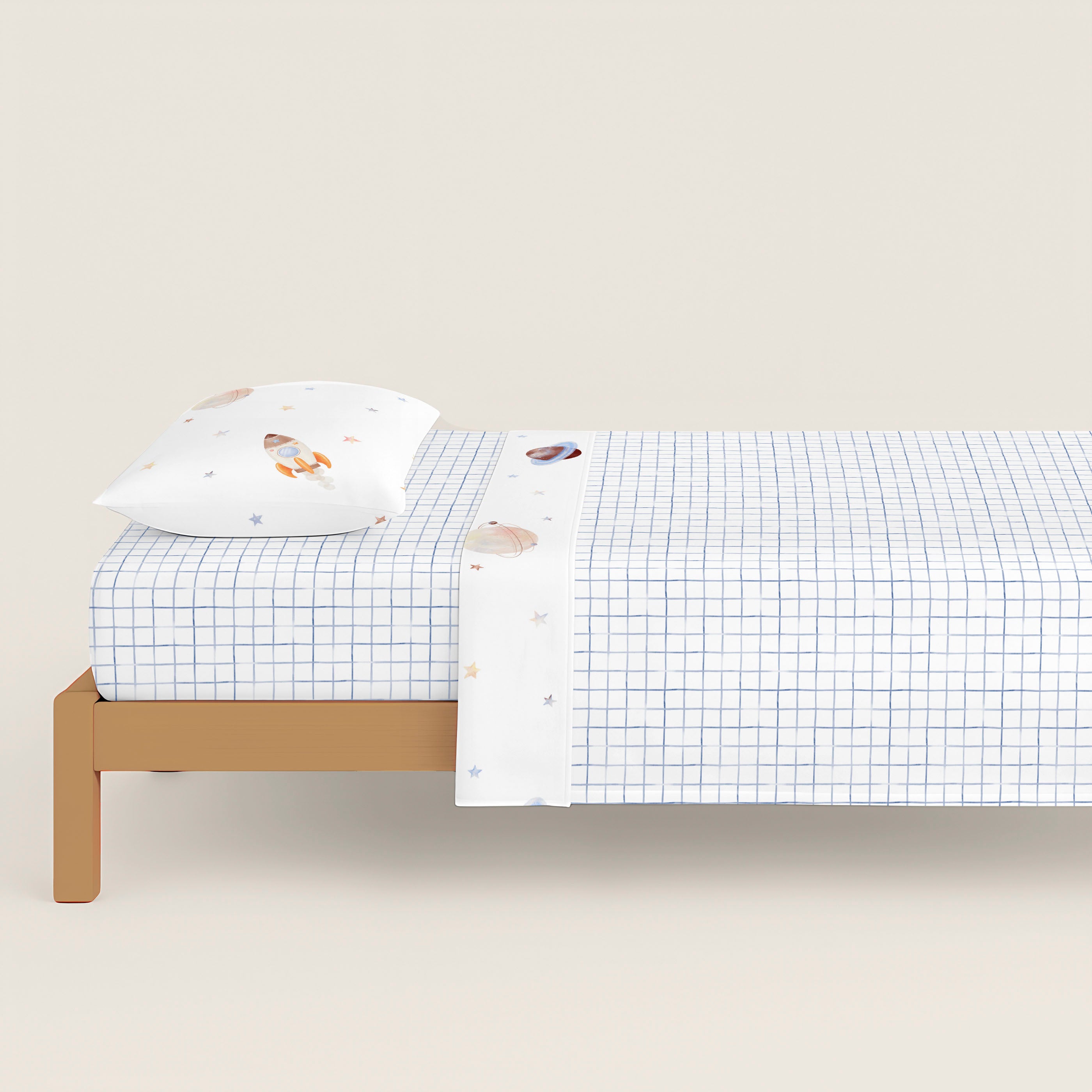 FUNDA NÓRDICA REVERSIBLE ESTAMPADA INFANTIL ASTRO 100% ALGODÓN