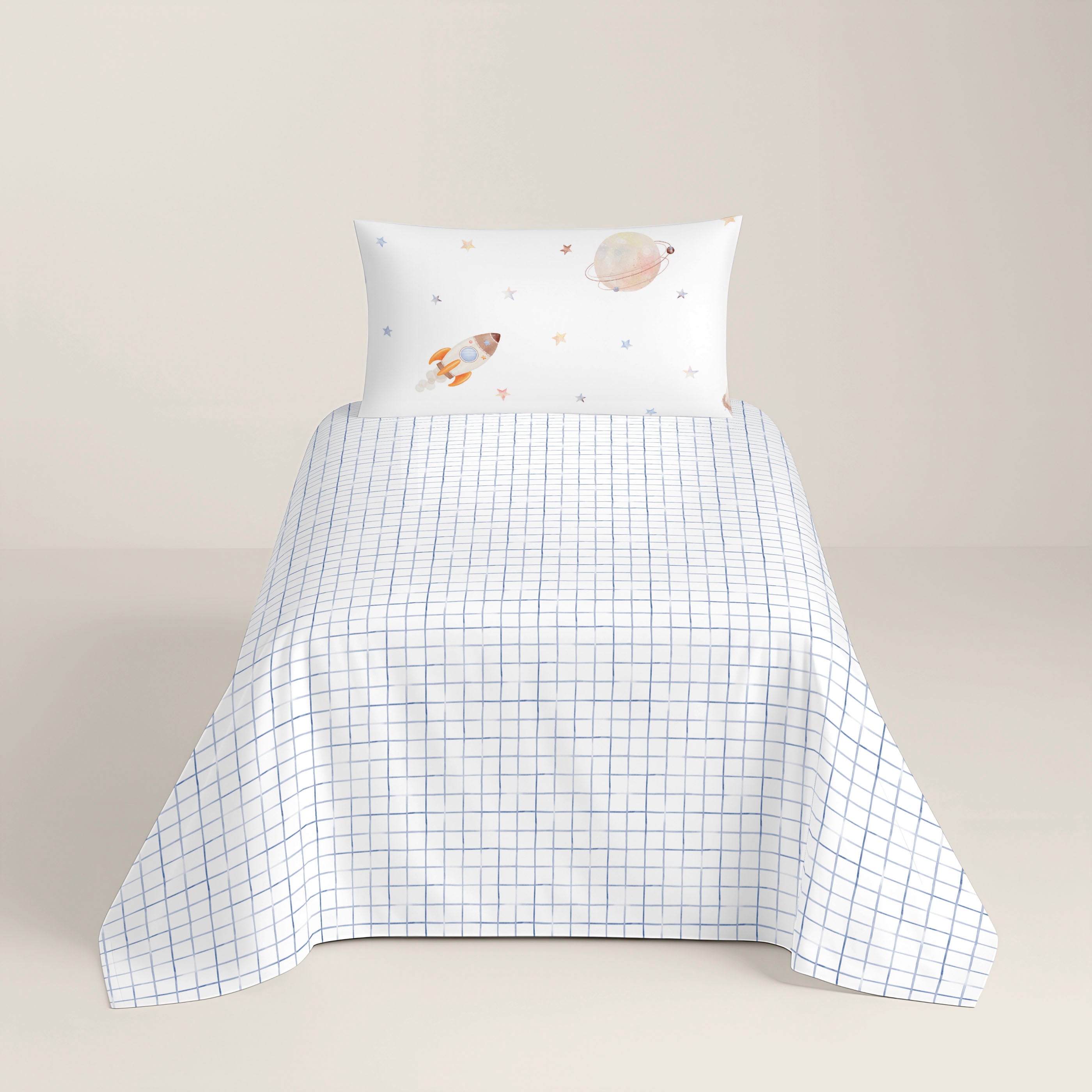 FUNDA NÓRDICA REVERSIBLE ESTAMPADA INFANTIL ASTRO 100% ALGODÓN