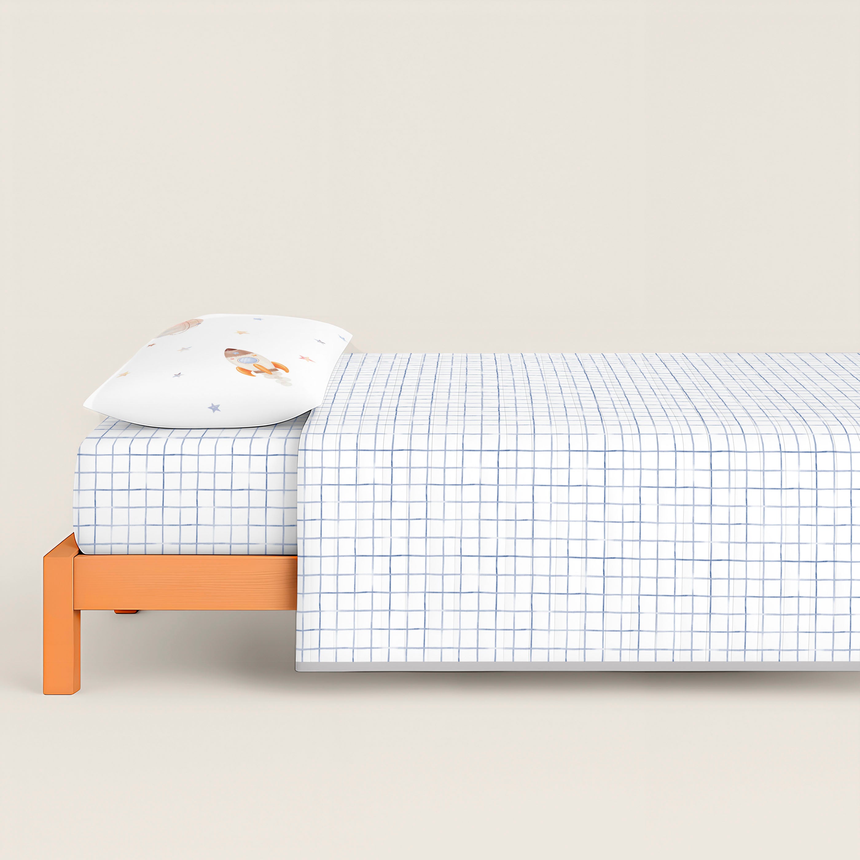 COLCHA BOUTI REVERSIBLE ESTAMPADA INFANTIL ASTRO 100% ALGODÓN