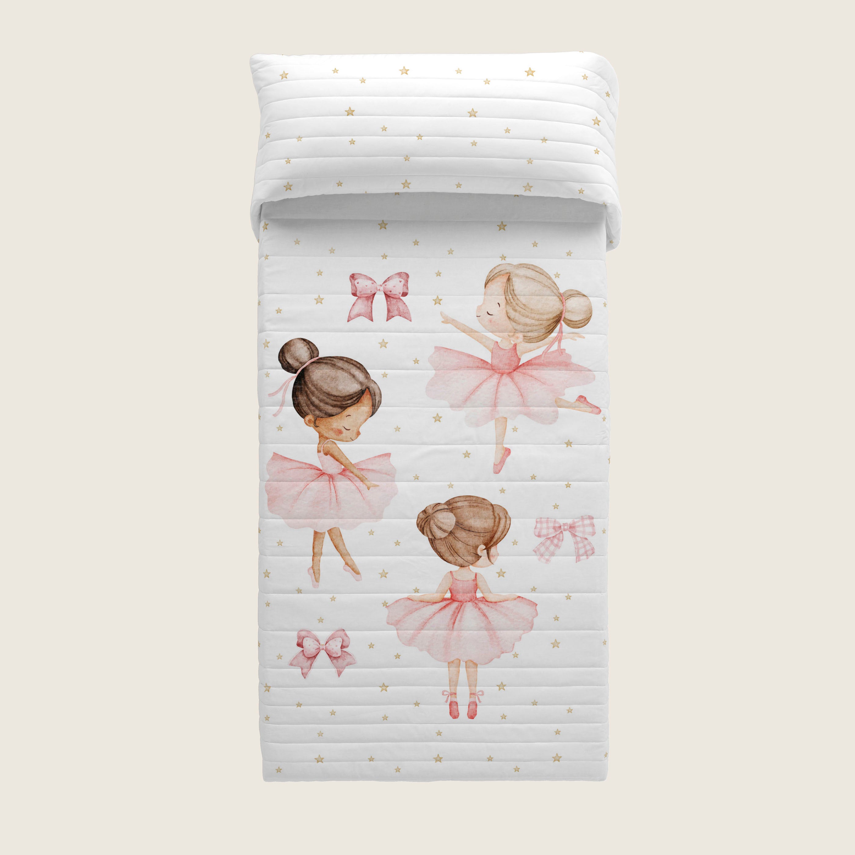 TRAPUNTA BOUTIS REVERSIBILE STAMPATA BAMBINA BALLET 100% COTONE