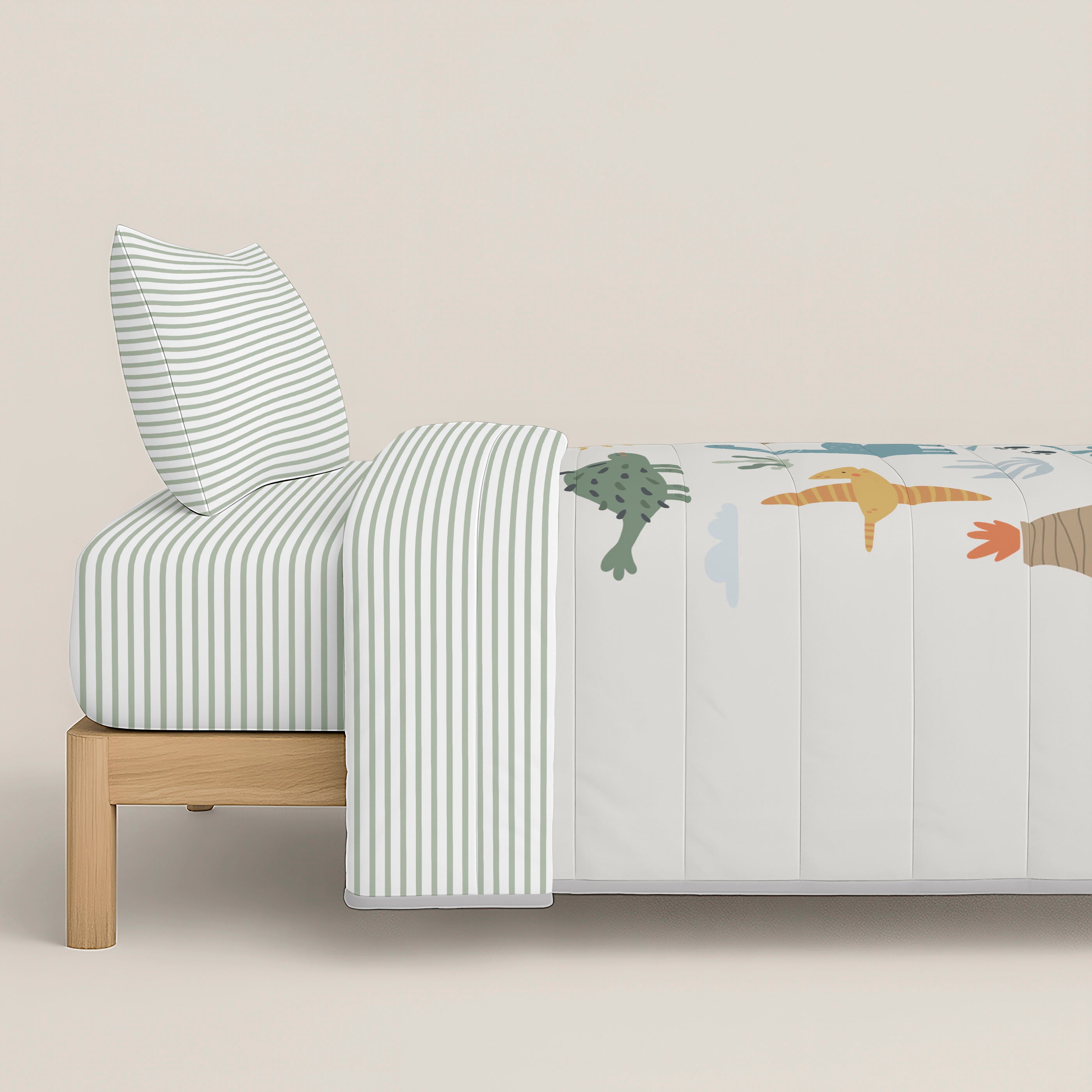 EDREDÓN NÓRDICO REVERSIBLE ESTAMPADO INFANTIL DINOLAND