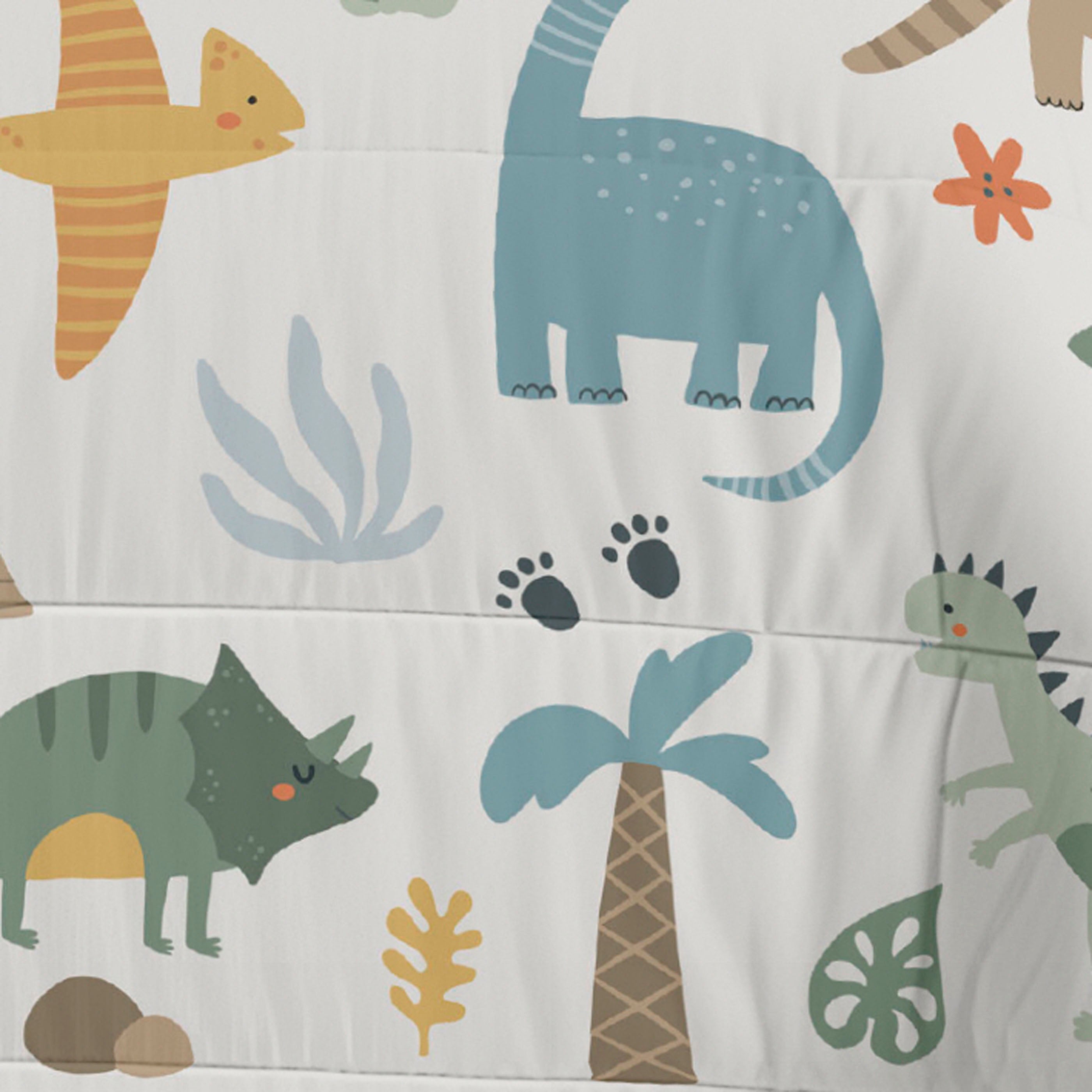 EDREDÓN NÓRDICO REVERSIBLE ESTAMPADO INFANTIL DINOLAND