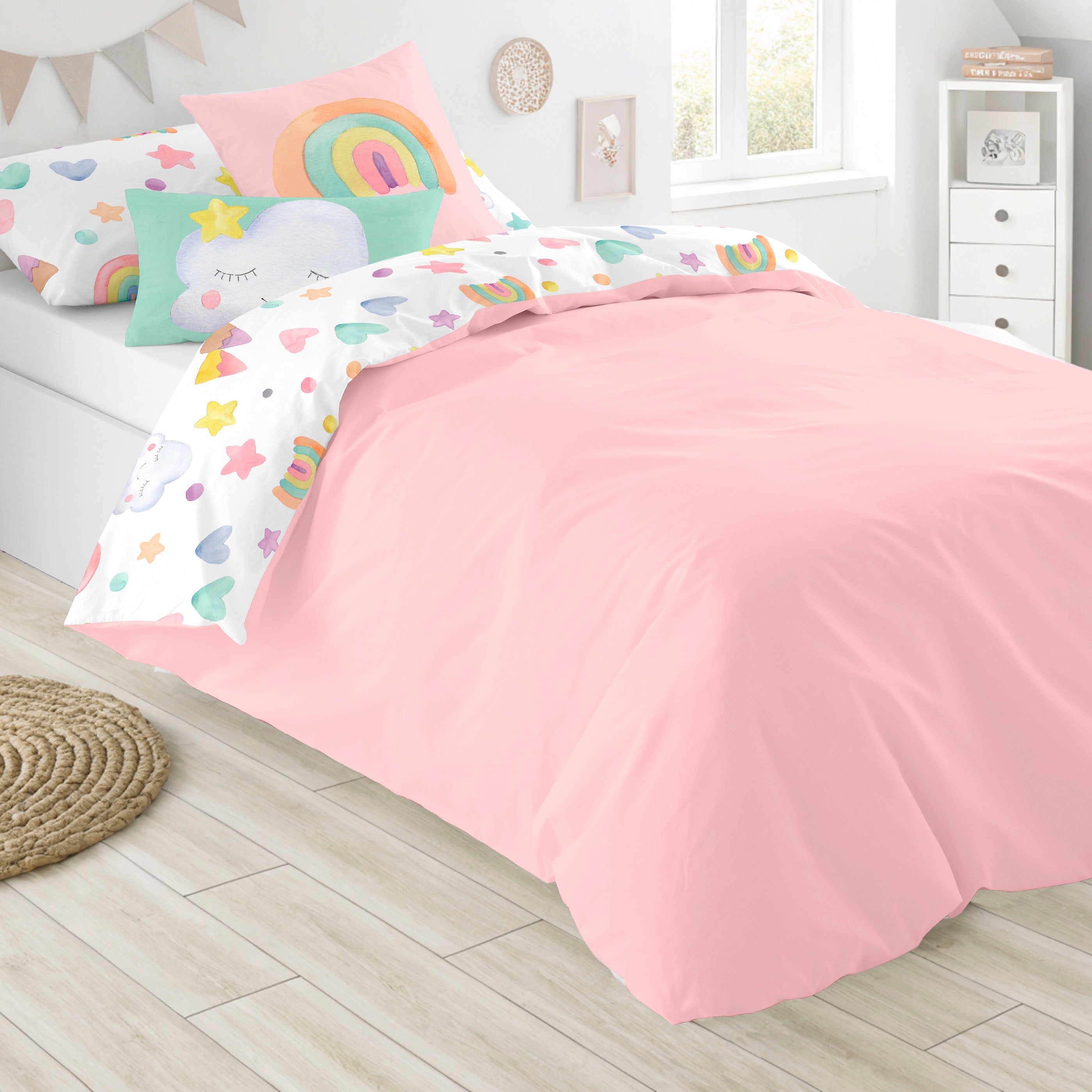 FUNDA NÓRDICA ESTAMPADA INFANTIL CONFETTI 100% ALGODÓN