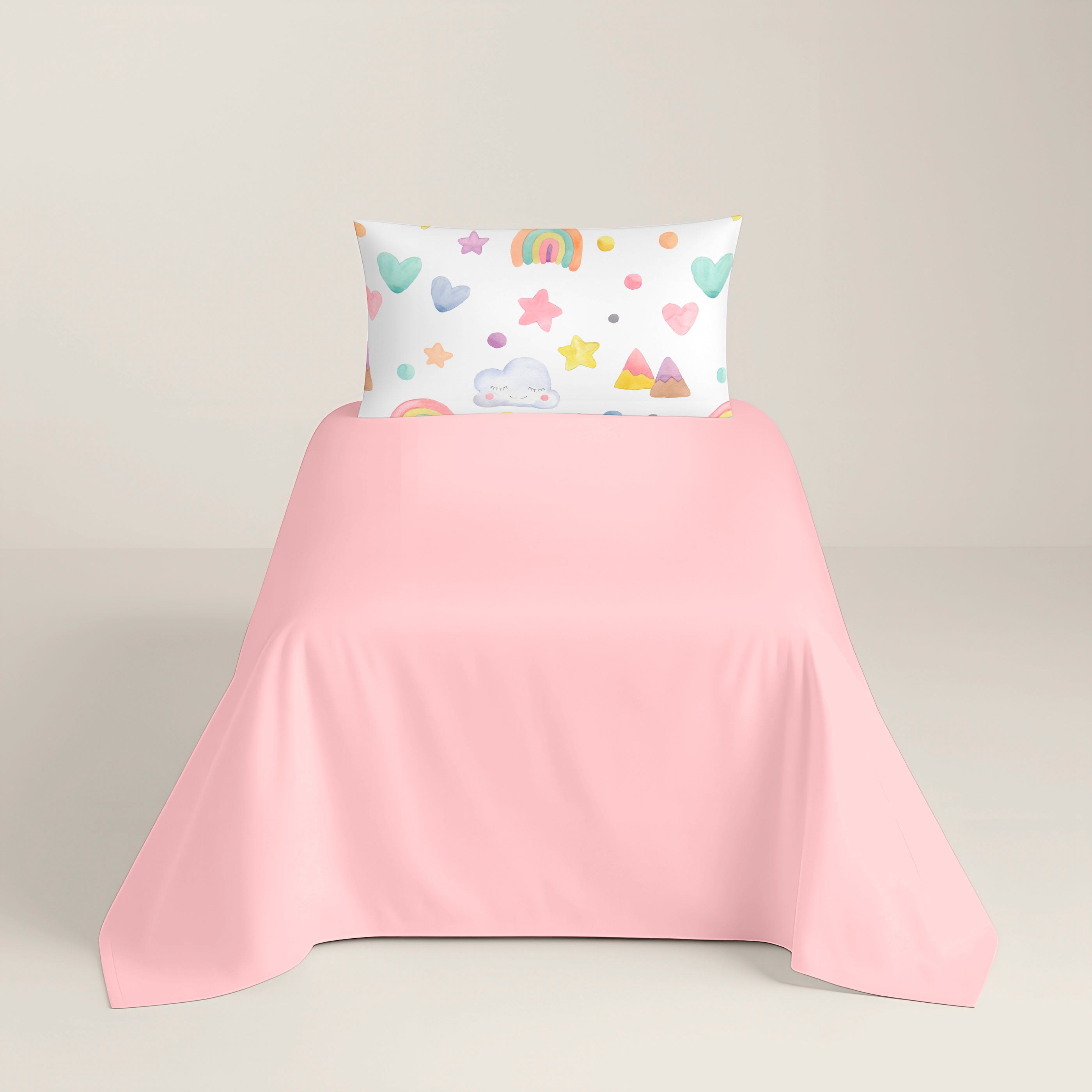 COPRIPIUMINO STAMPATO PER BAMBINI CONFETTI 100% COTONE