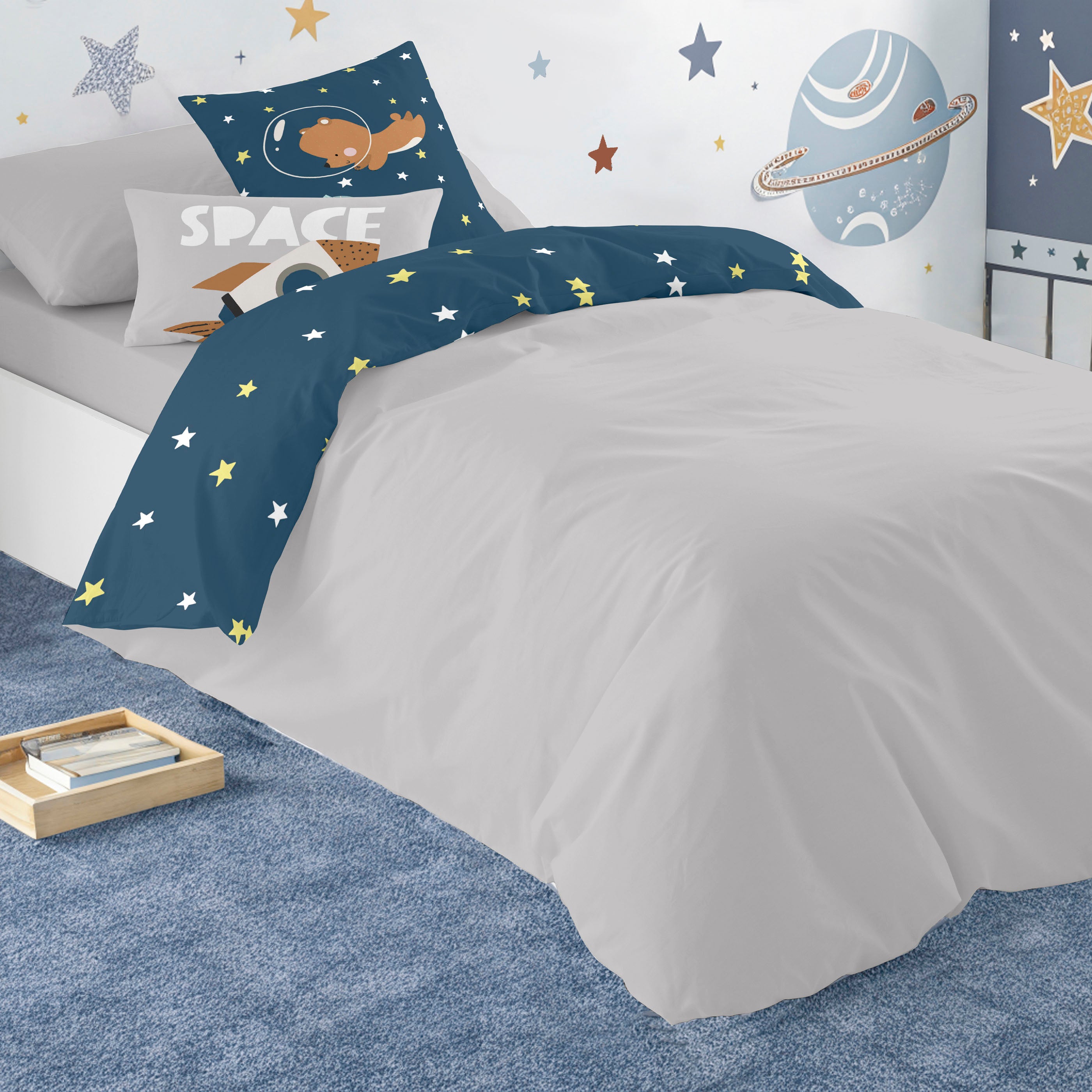 FUNDA NÓRDICA ESTAMPADA INFANTIL NEIL 100% ALGODÓN