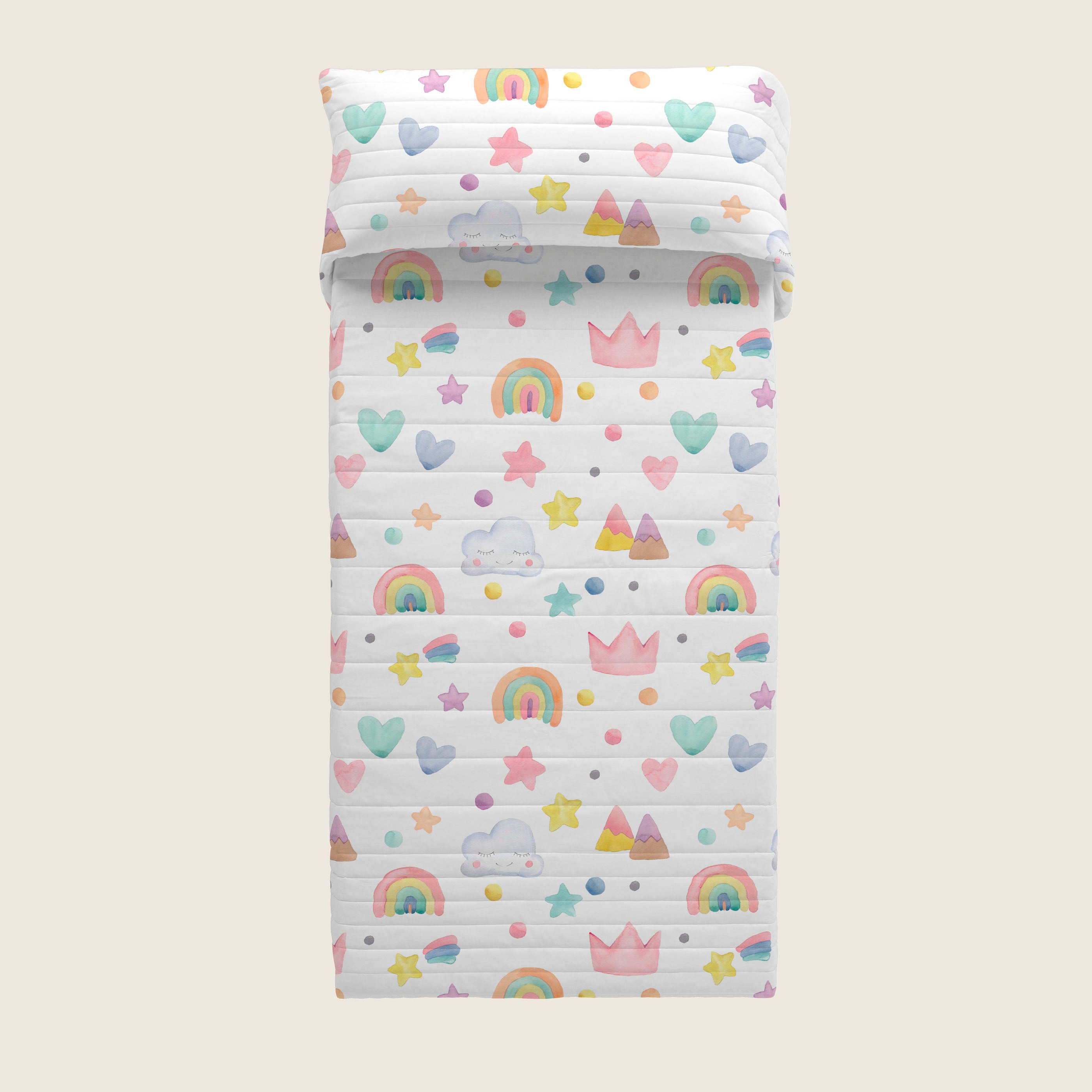 COLCHA BOUTI ESTAMPADA INFANTIL CONFETTI 100% ALGODÓN