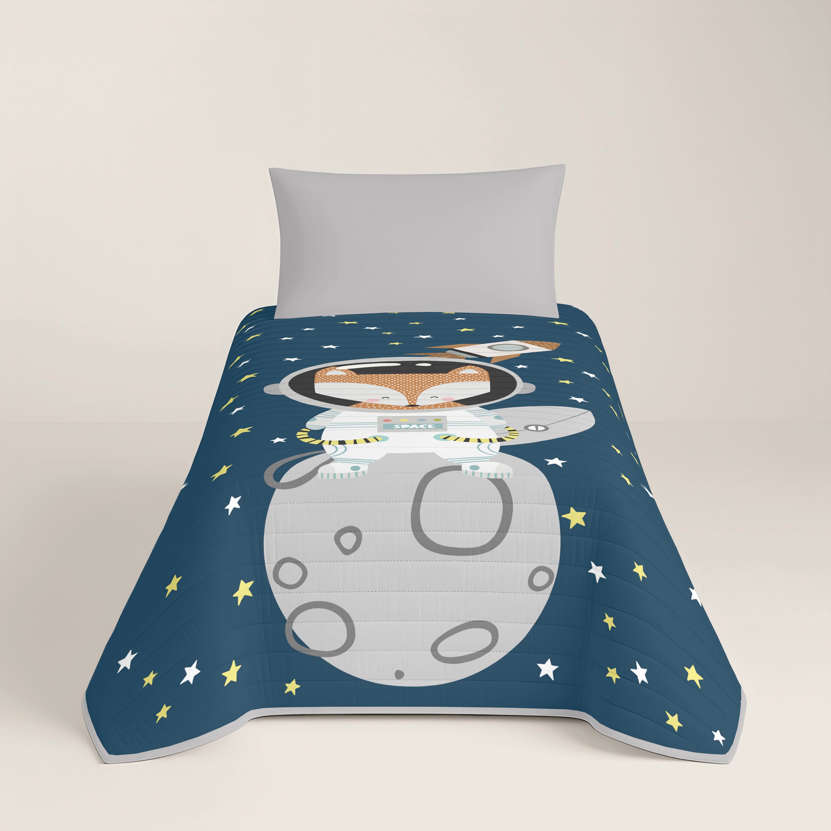 COLCHA BOUTI ESTAMPADA INFANTIL NEIL 100% ALGODÓN