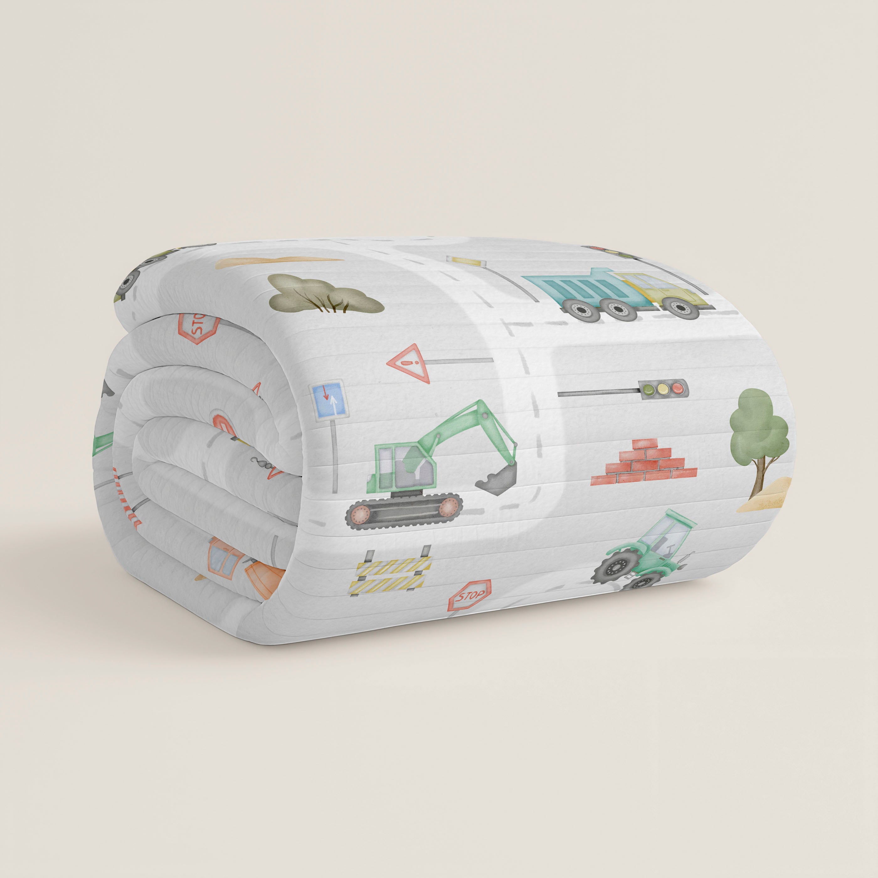 COLCHA BOUTI ESTAMPADA INFANTIL ROAD 100% ALGODÓN