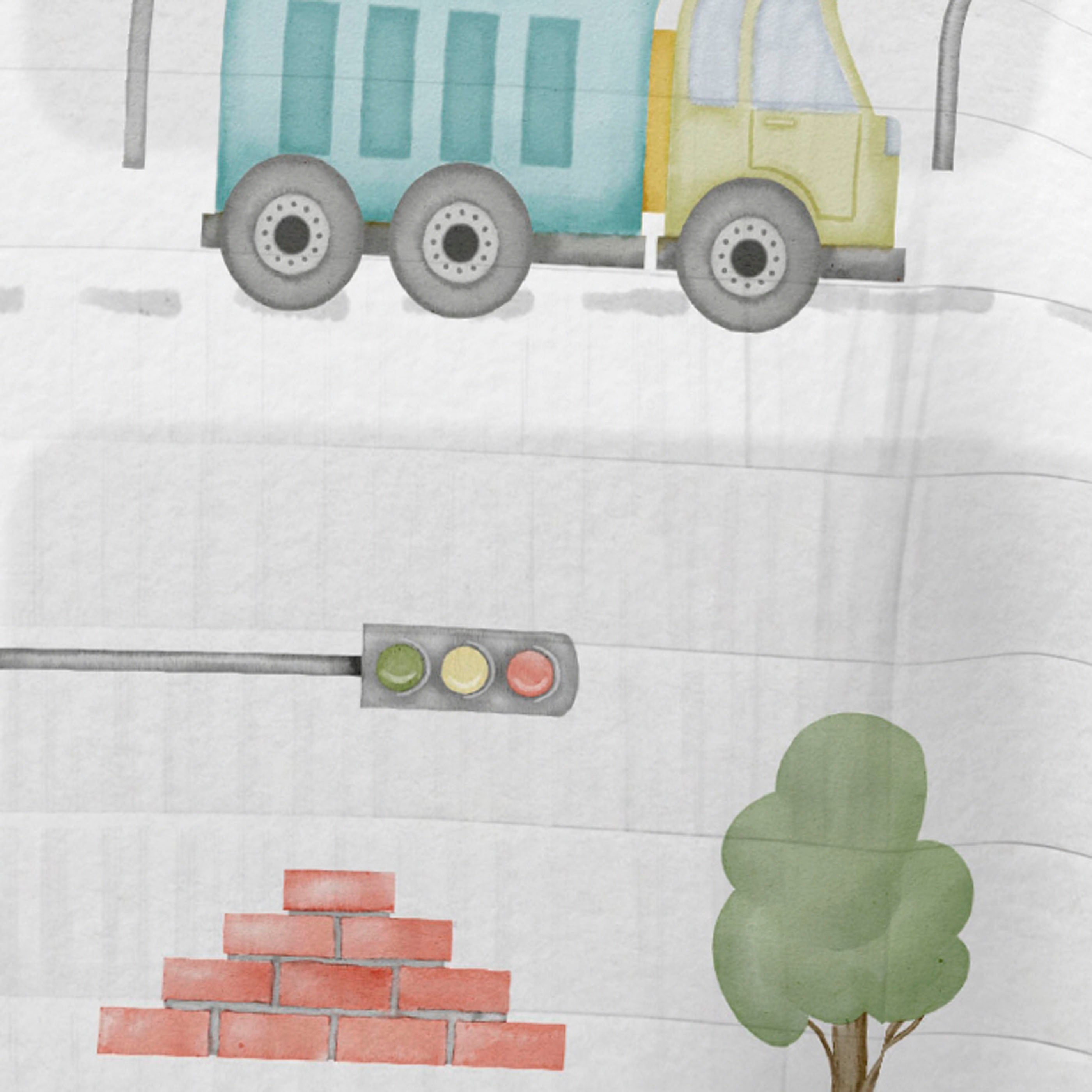 COLCHA BOUTI ESTAMPADA INFANTIL ROAD 100% ALGODÓN