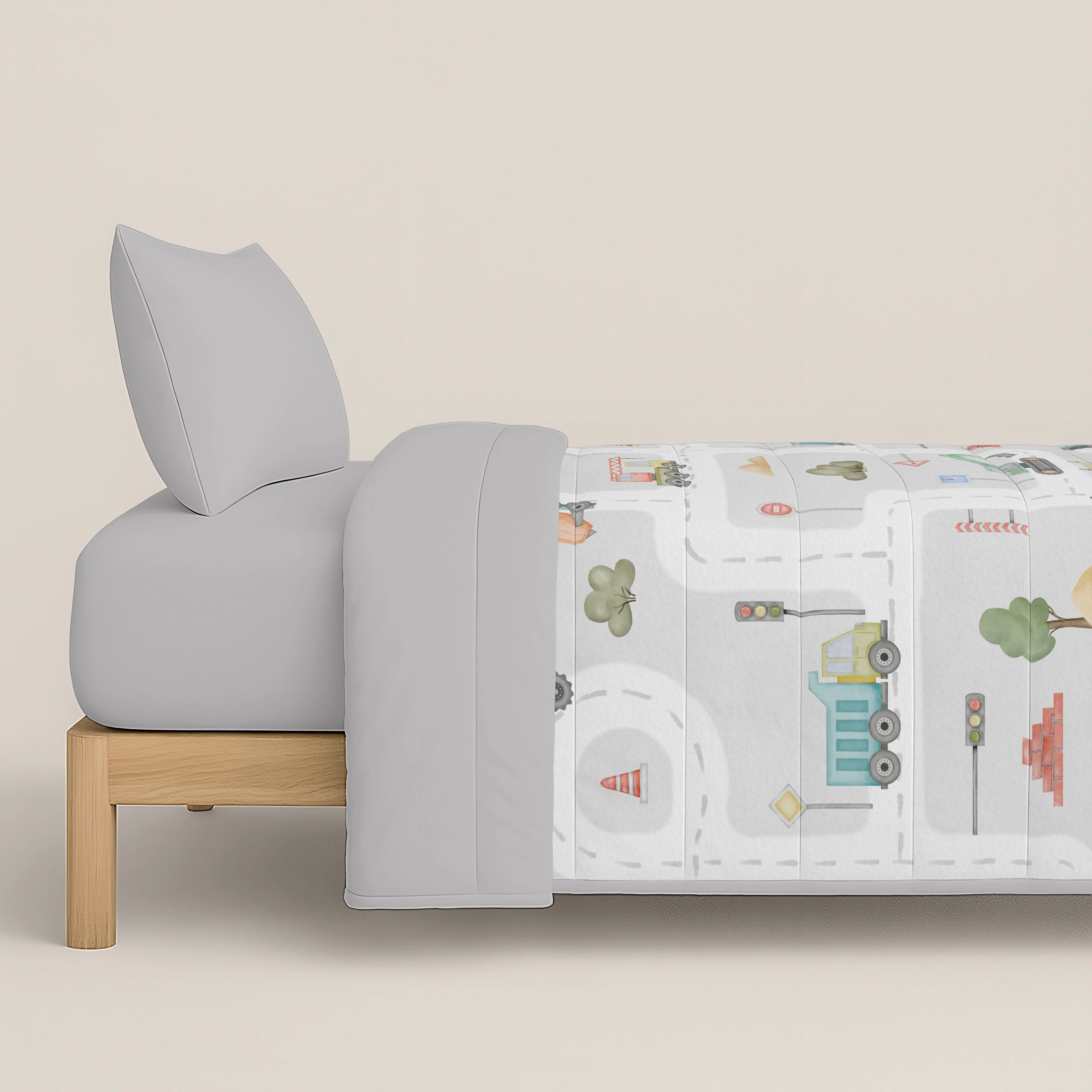 EDREDÓN NÓRDICO ESTAMPADO INFANTIL ROAD