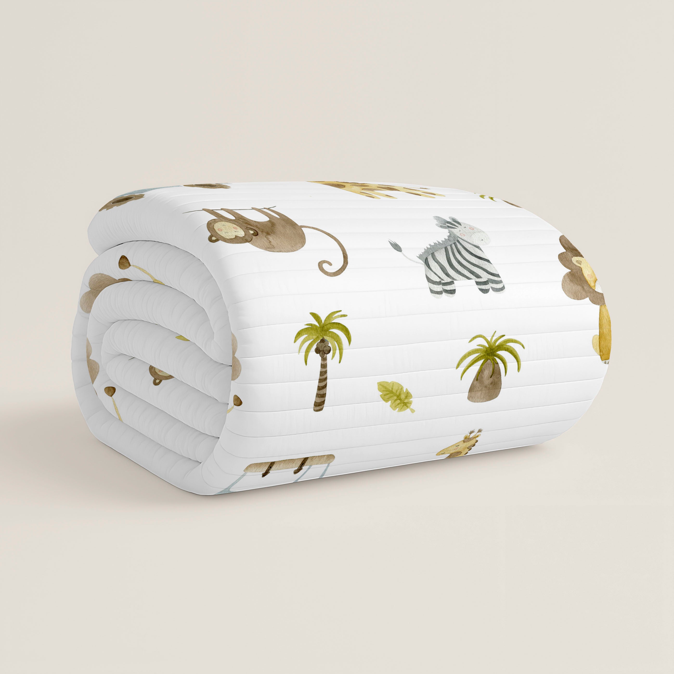 COLCHA BOUTI ESTAMPADA INFANTIL SERENGETI 100% ALGODÓN