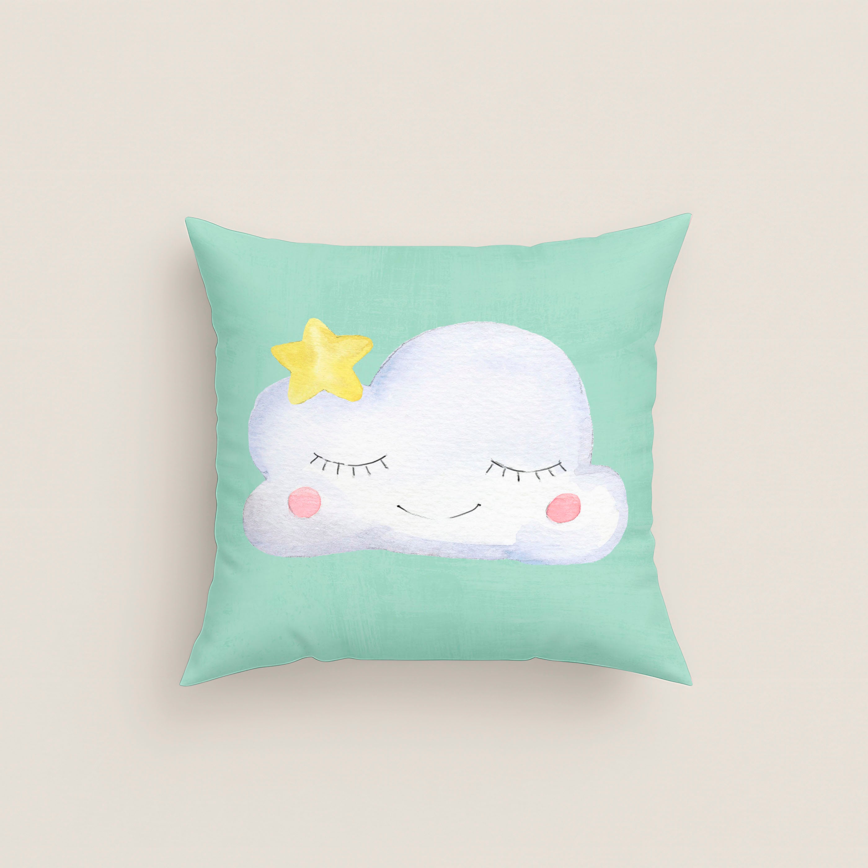 FUNDA DE COJÍN INFANTIL ESTAMPADO CONFETTI 100% ALGODÓN