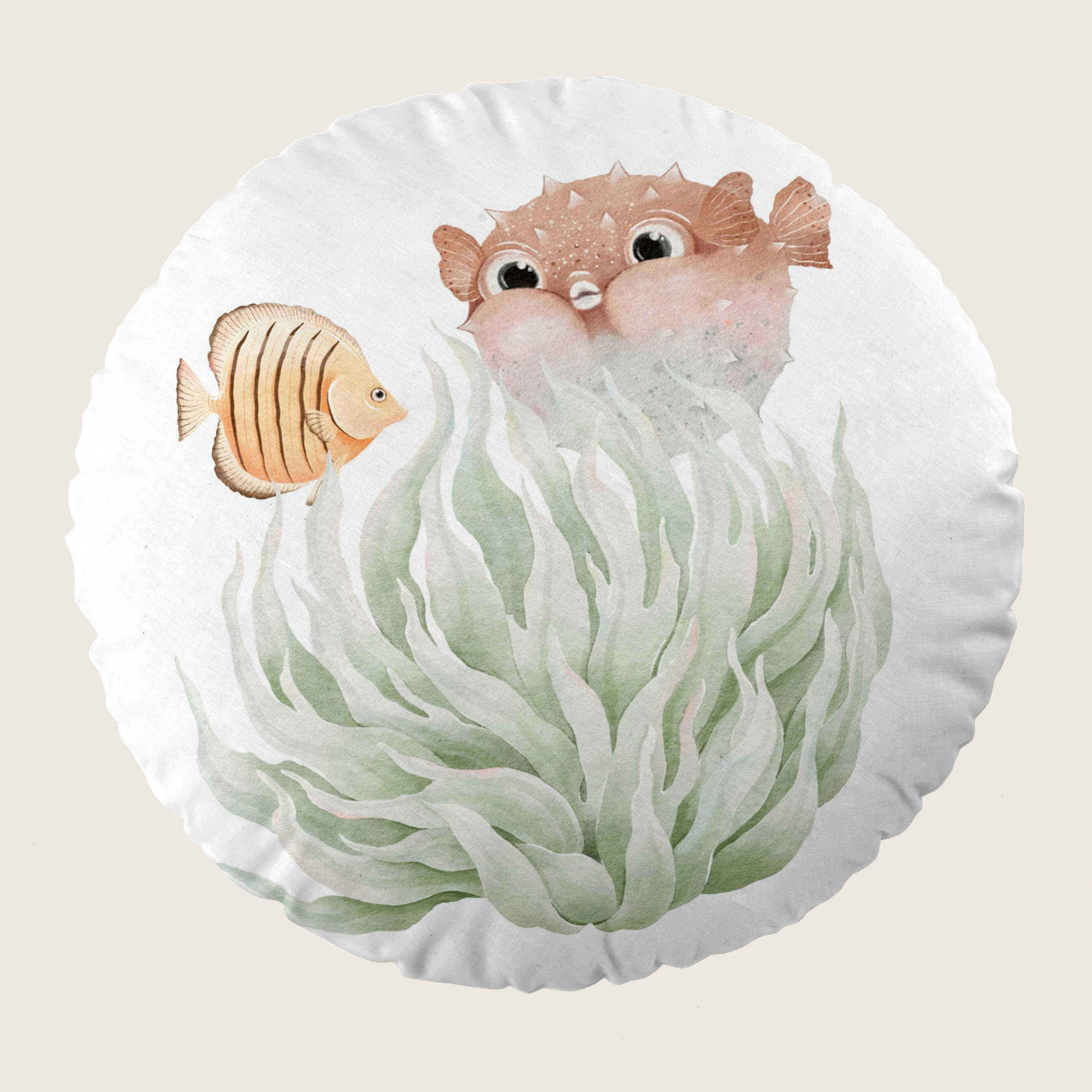 COJÍN REDONDO INFANTIL ESTAMPADO ATHINA