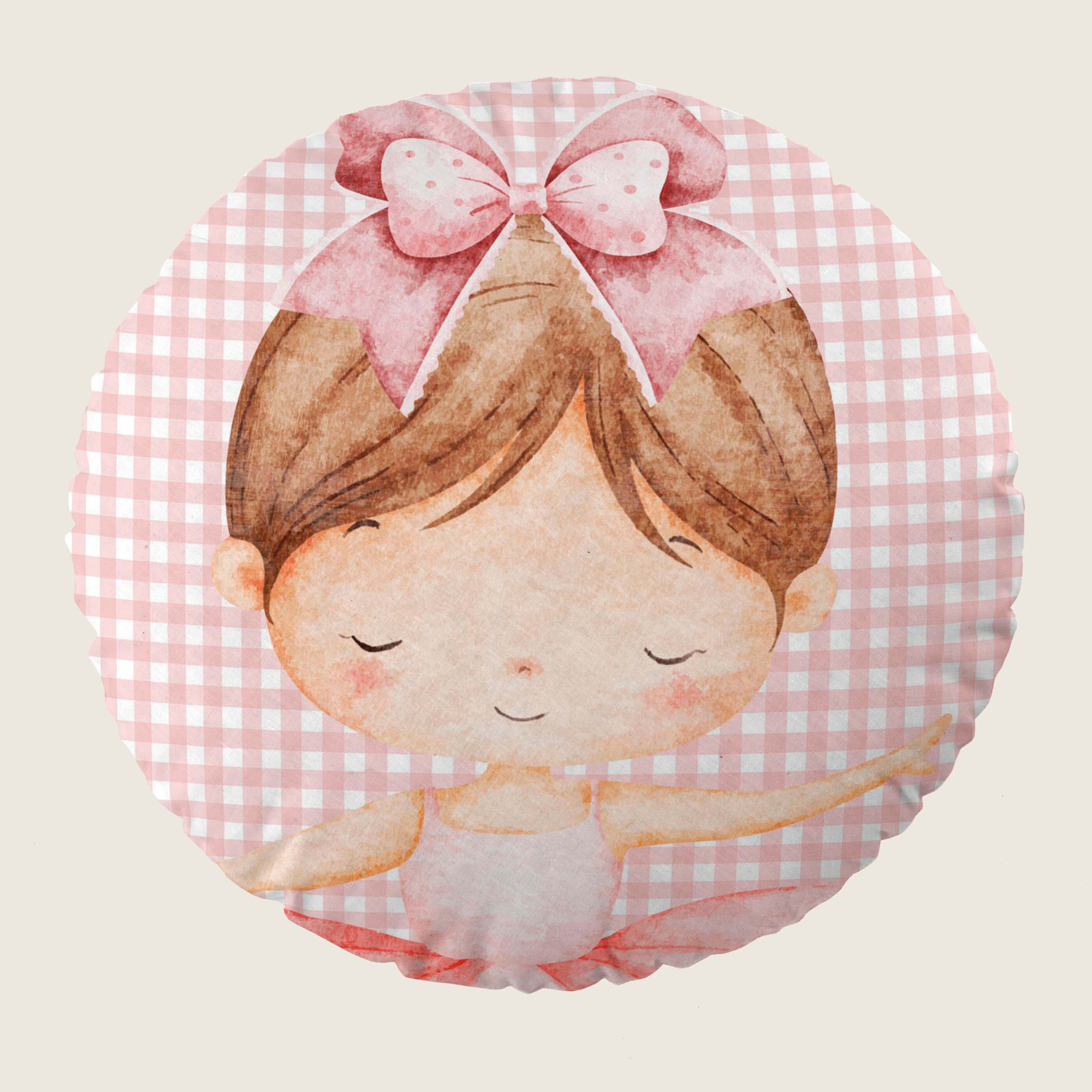 COJÍN REDONDO INFANTIL ESTAMPADO BALLET