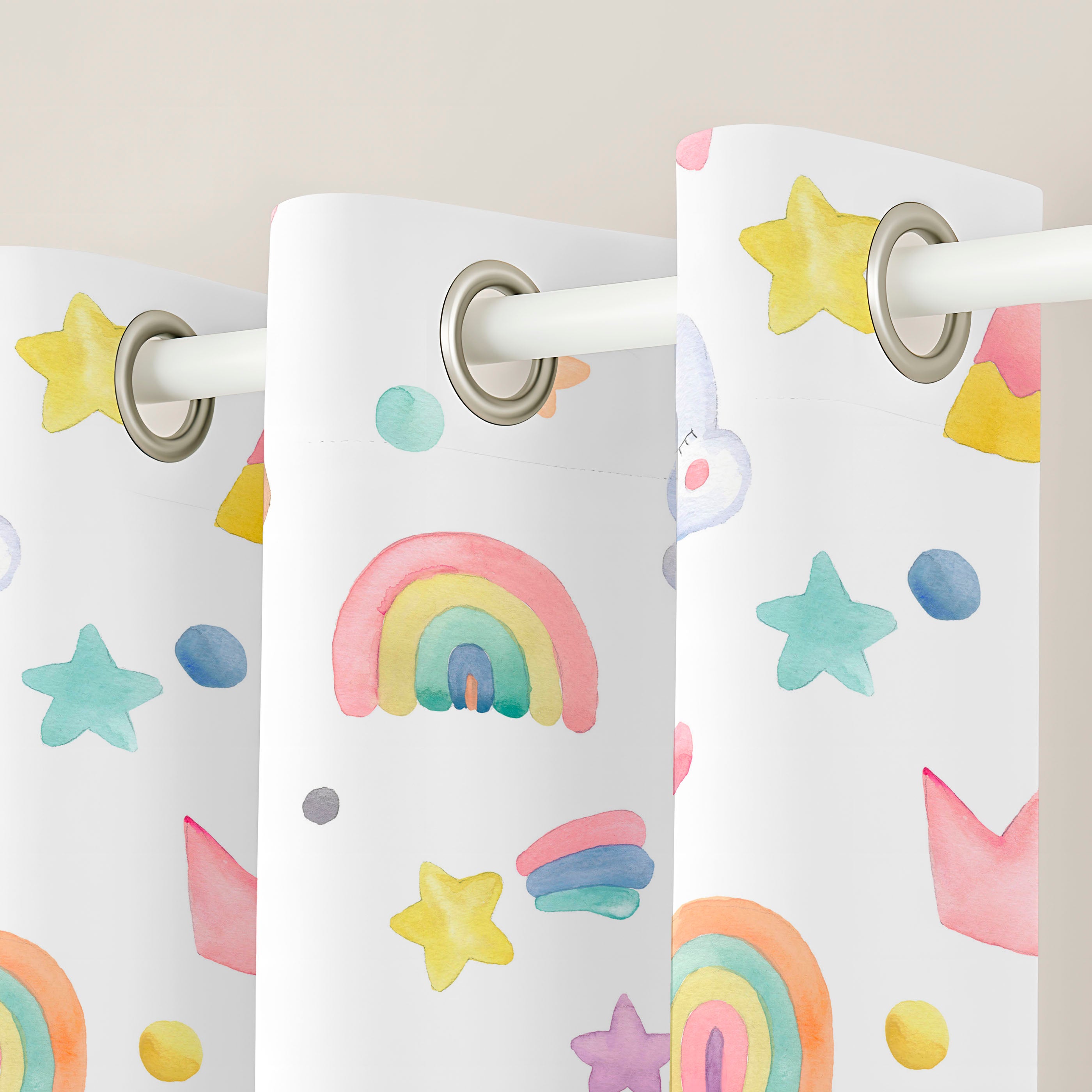 CORTINA INFANTIL CONFETTI 100% ALGODÓN