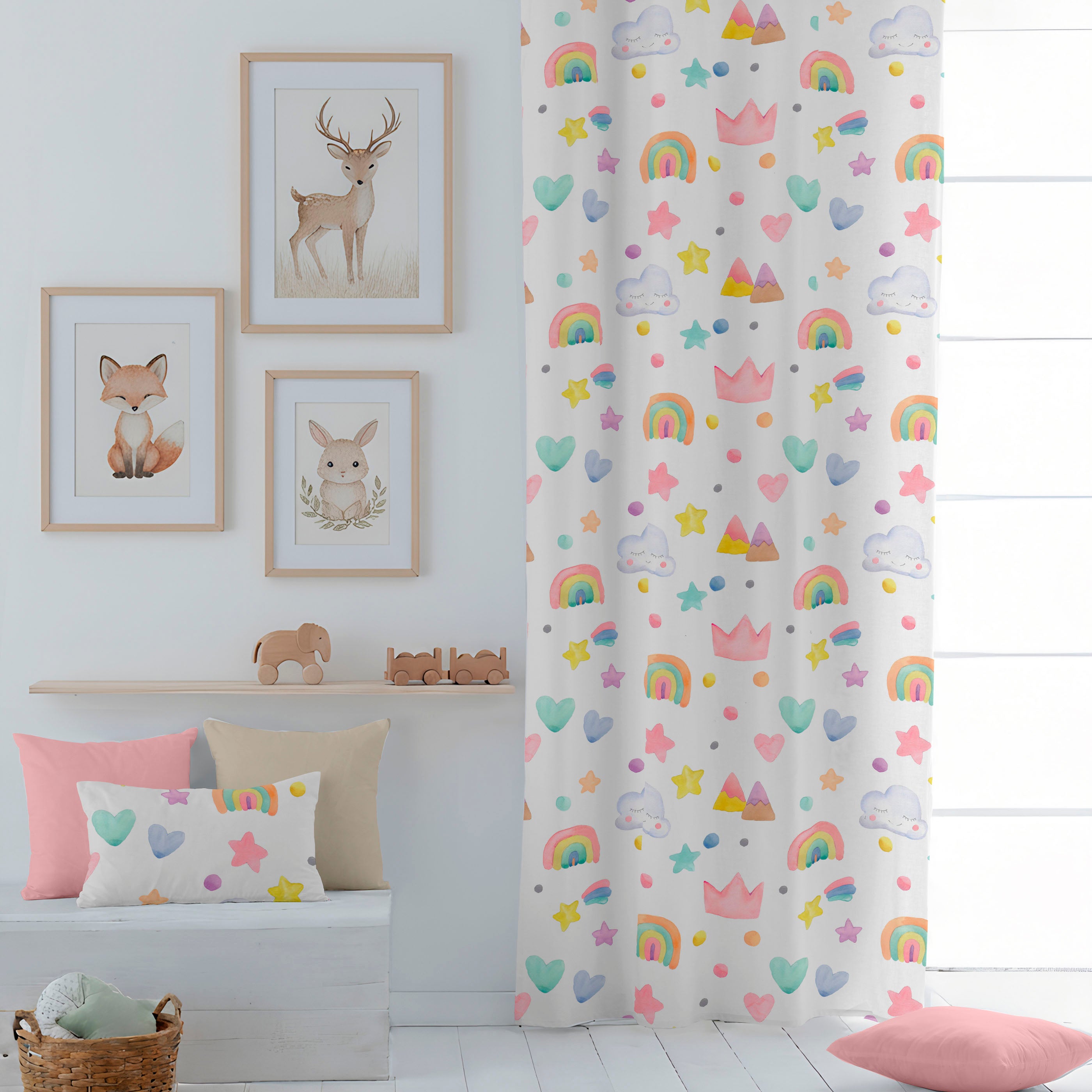 CORTINA INFANTIL CONFETTI 100% ALGODÓN