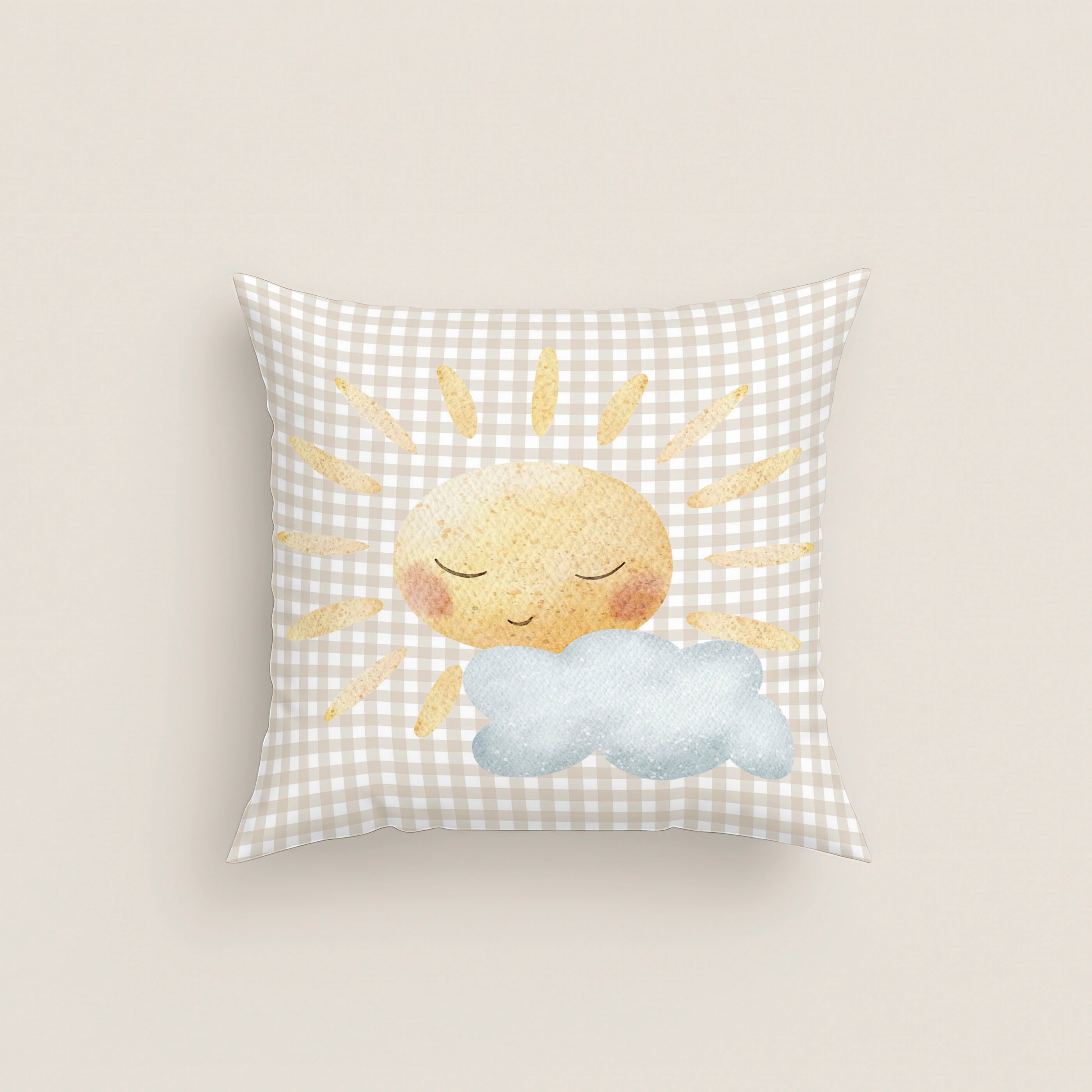 FUNDA DE COJÍN CUNA BEBÉ SUN 100% ALGODÓN