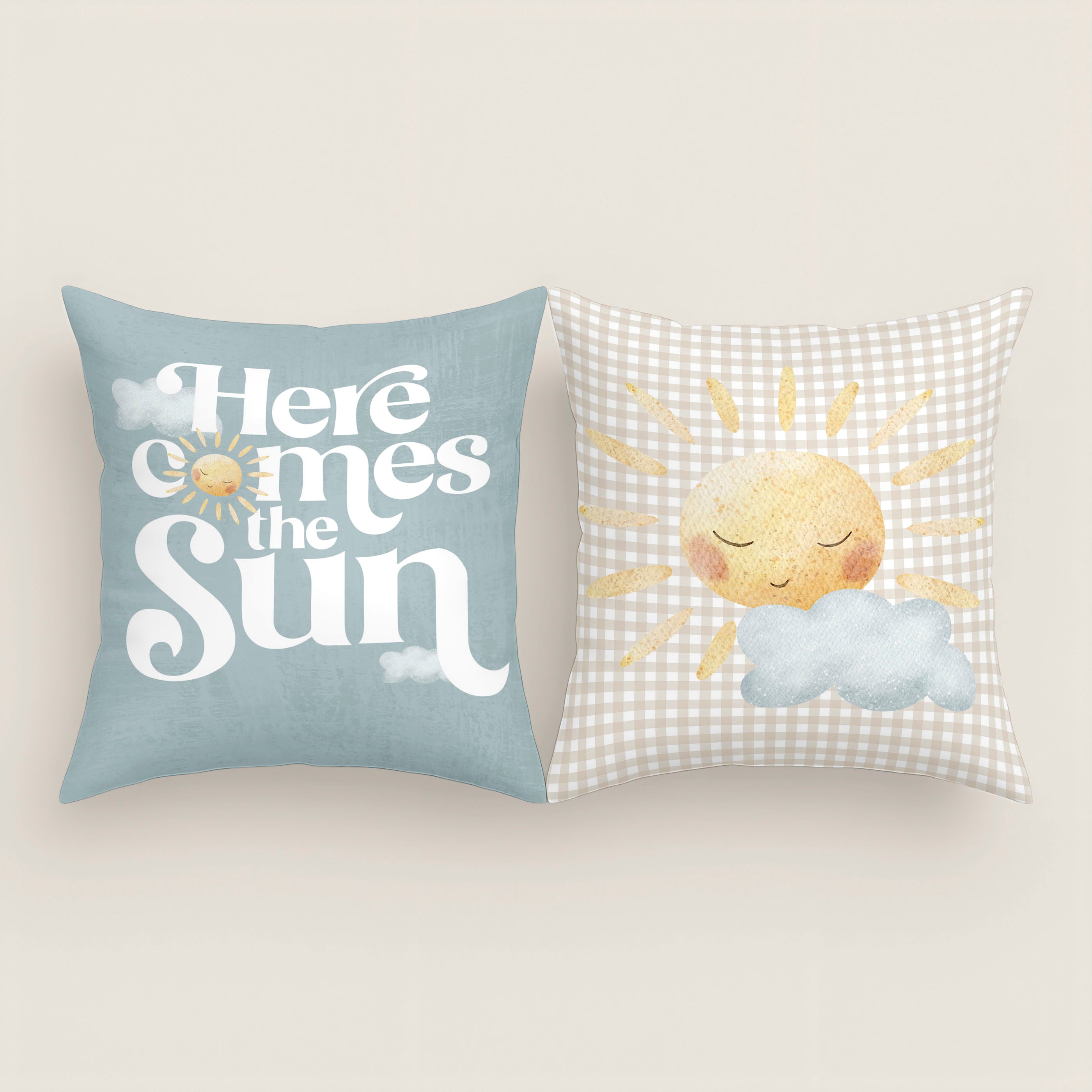 FUNDA DE COJÍN CUNA BEBÉ SUN 100% ALGODÓN