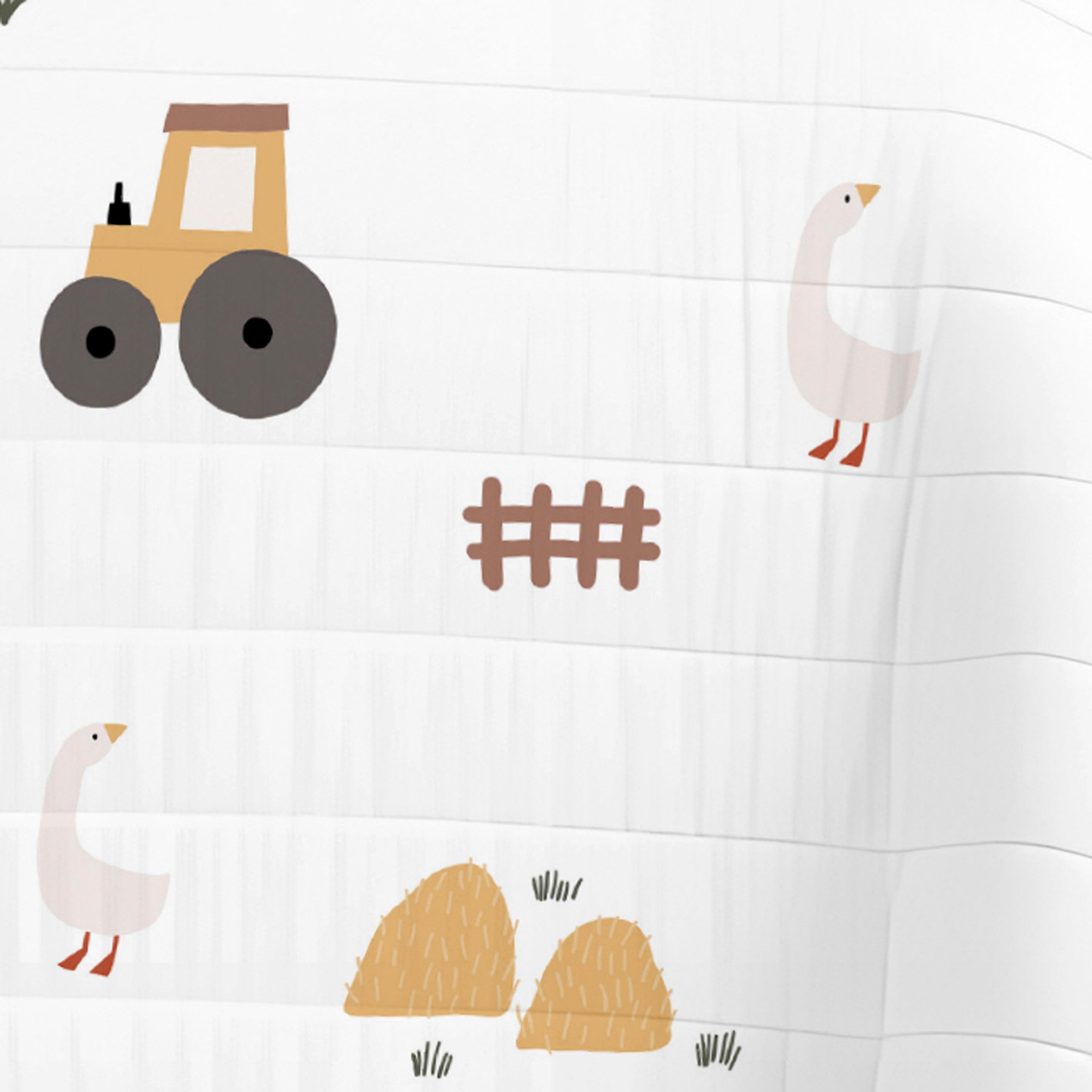 COLCHA BOUTI REVERSIBLE CUNA BEBÉ FARM LIFE 100% ALGODÓN