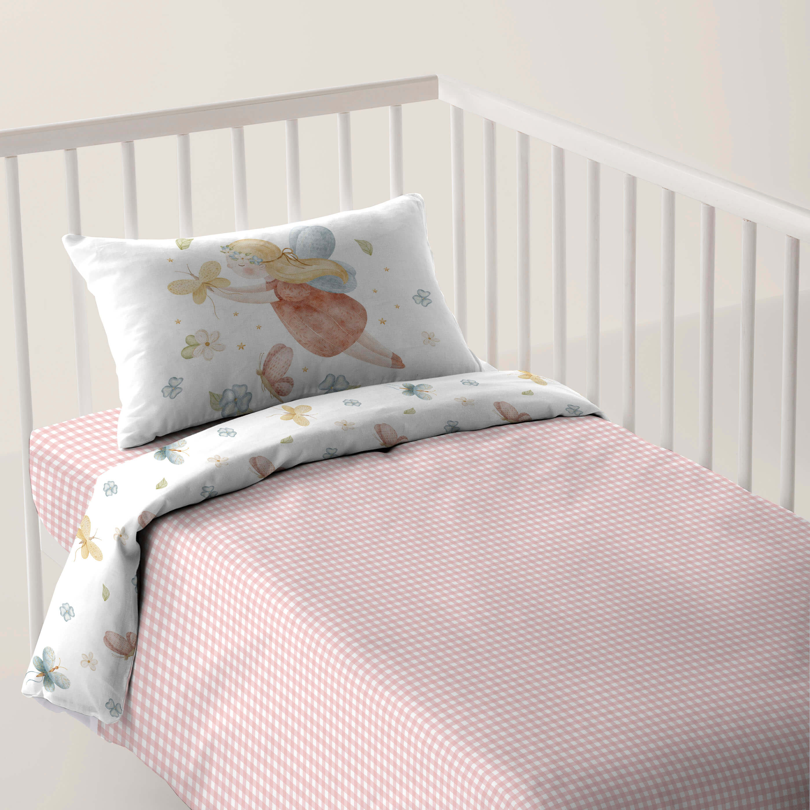 FUNDA NÓRDICA REVERSIBLE CUNA BEBÉ LORIAN 100% ALGODÓN