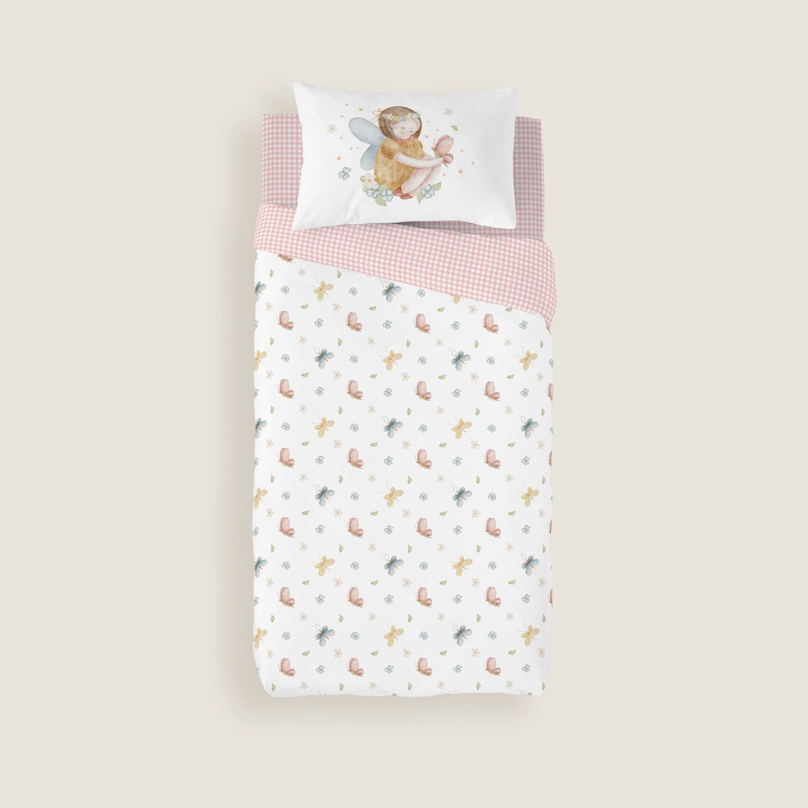 FUNDA NÓRDICA REVERSIBLE CUNA BEBÉ LORIAN 100% ALGODÓN