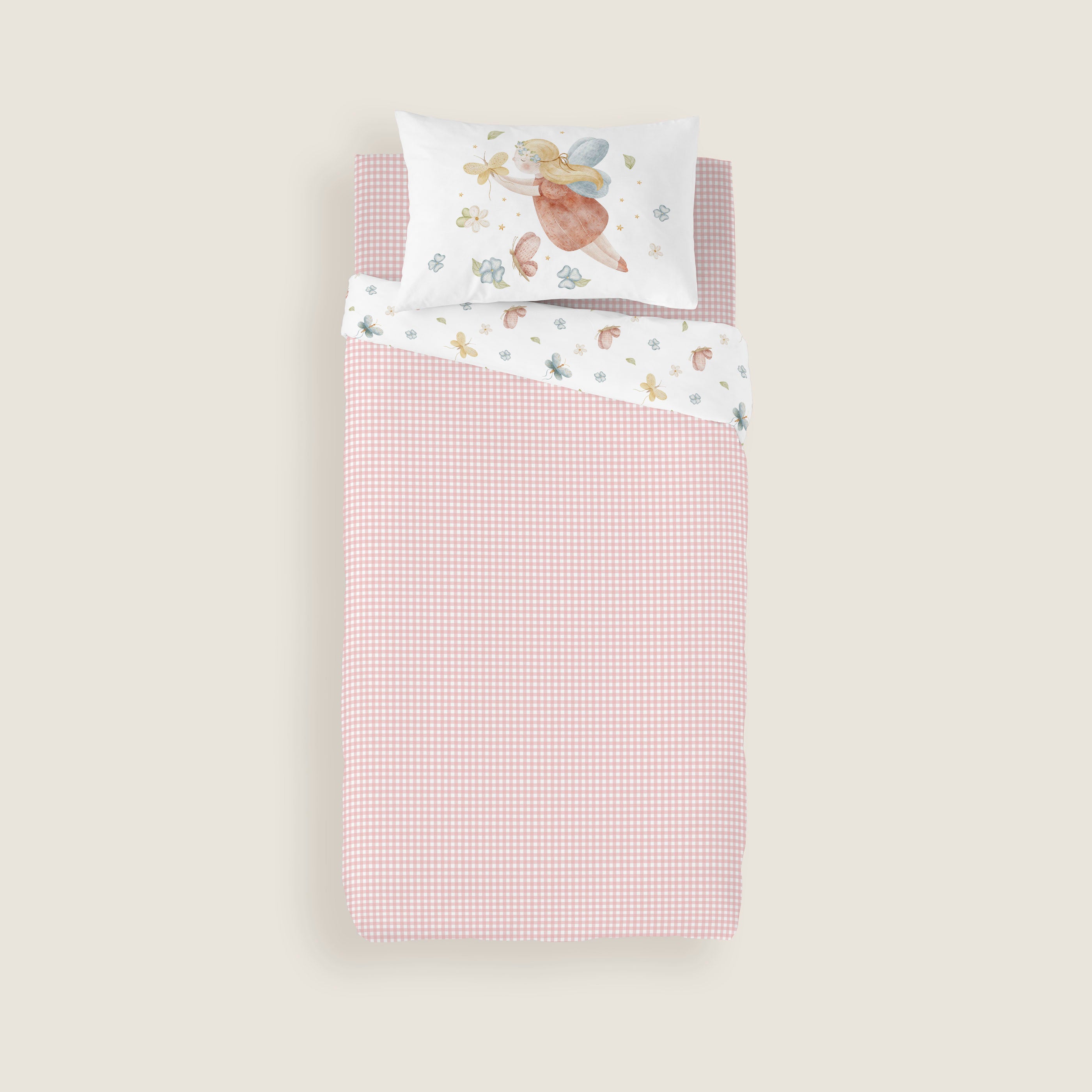 FUNDA NÓRDICA REVERSIBLE CUNA BEBÉ LORIAN 100% ALGODÓN