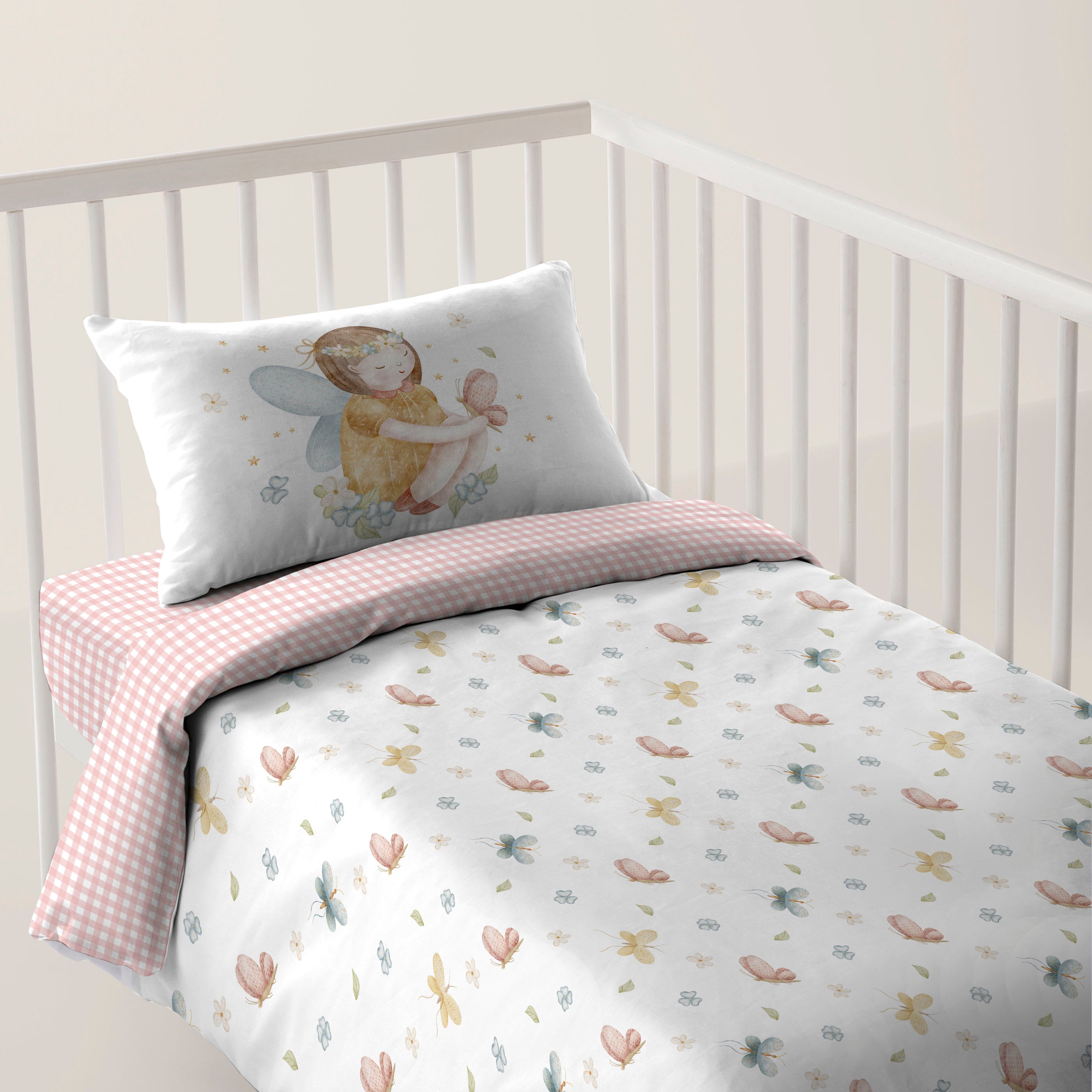 FUNDA NÓRDICA REVERSIBLE CUNA BEBÉ LORIAN 100% ALGODÓN