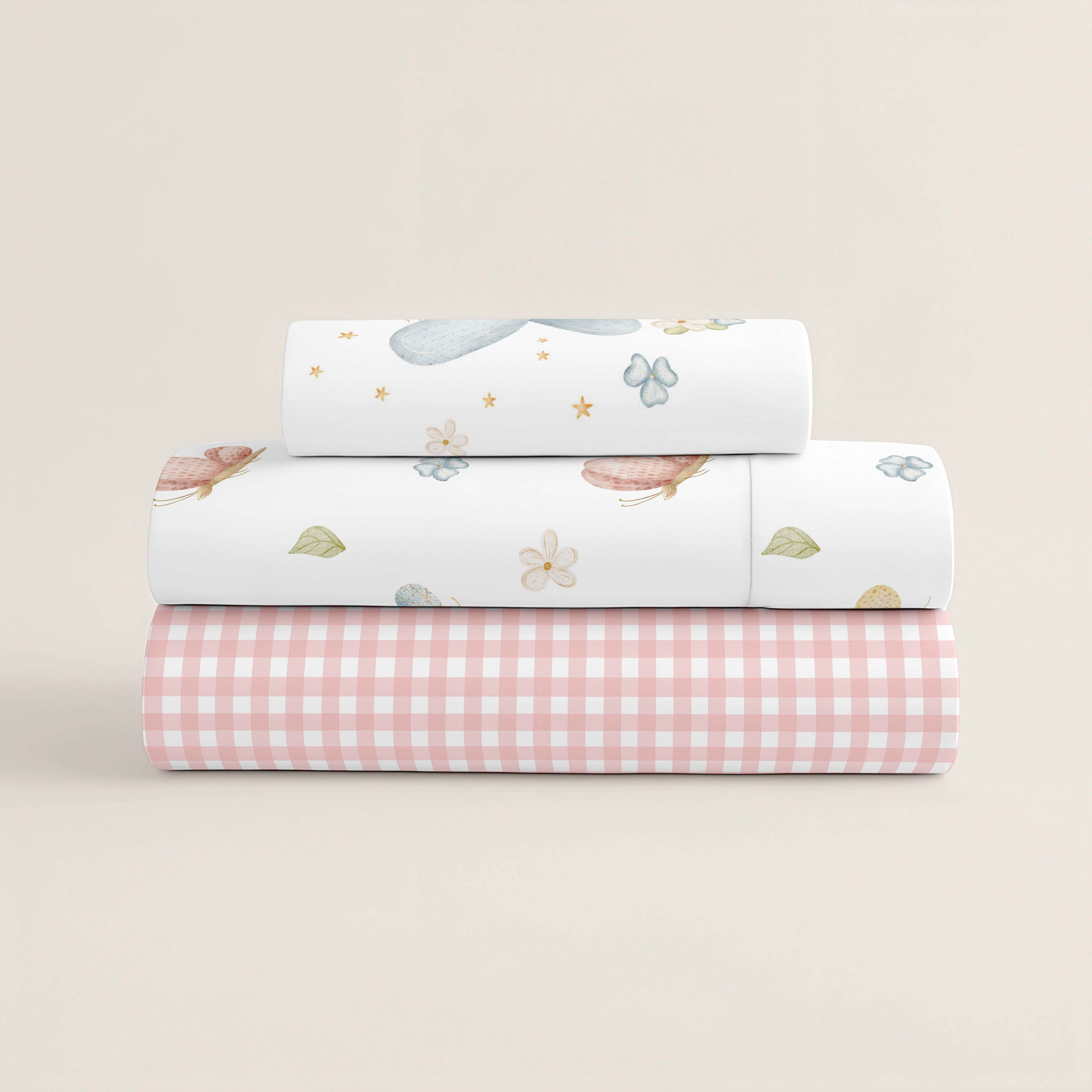 JUEGO DE SÁBANAS CUNA BEBÉ LORIAN 100% ALGODÓN